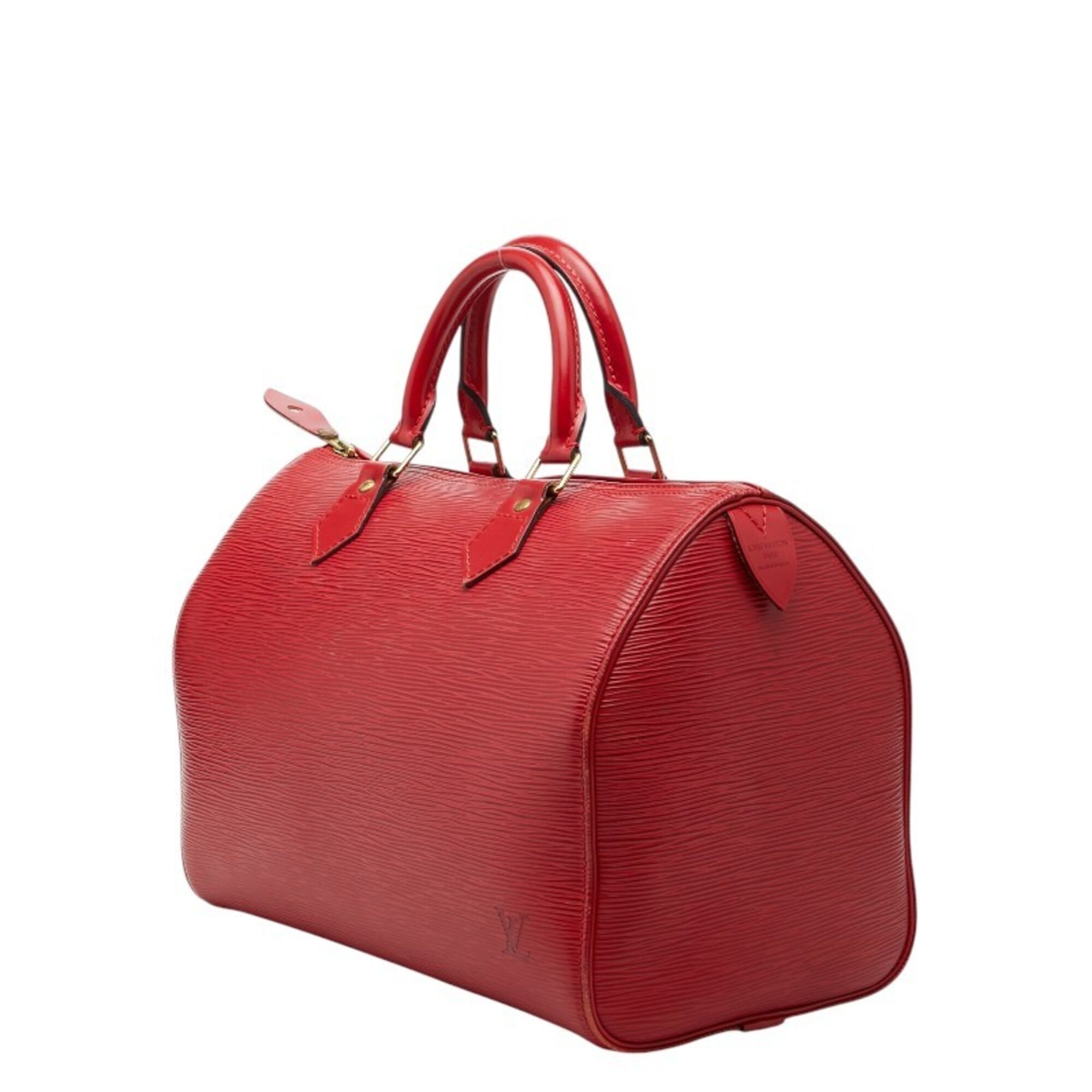 Louis Vuitton Epi Castilian Red Leather Boston Bag Handbag (Pre-Owned)