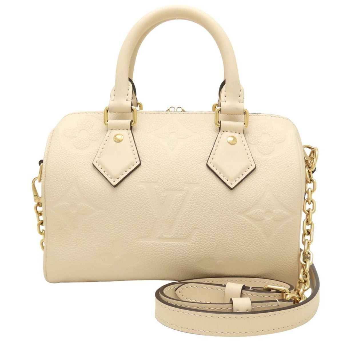 Louis Vuitton Cream Monogram Empreinte Handbag (Pre-Owned)