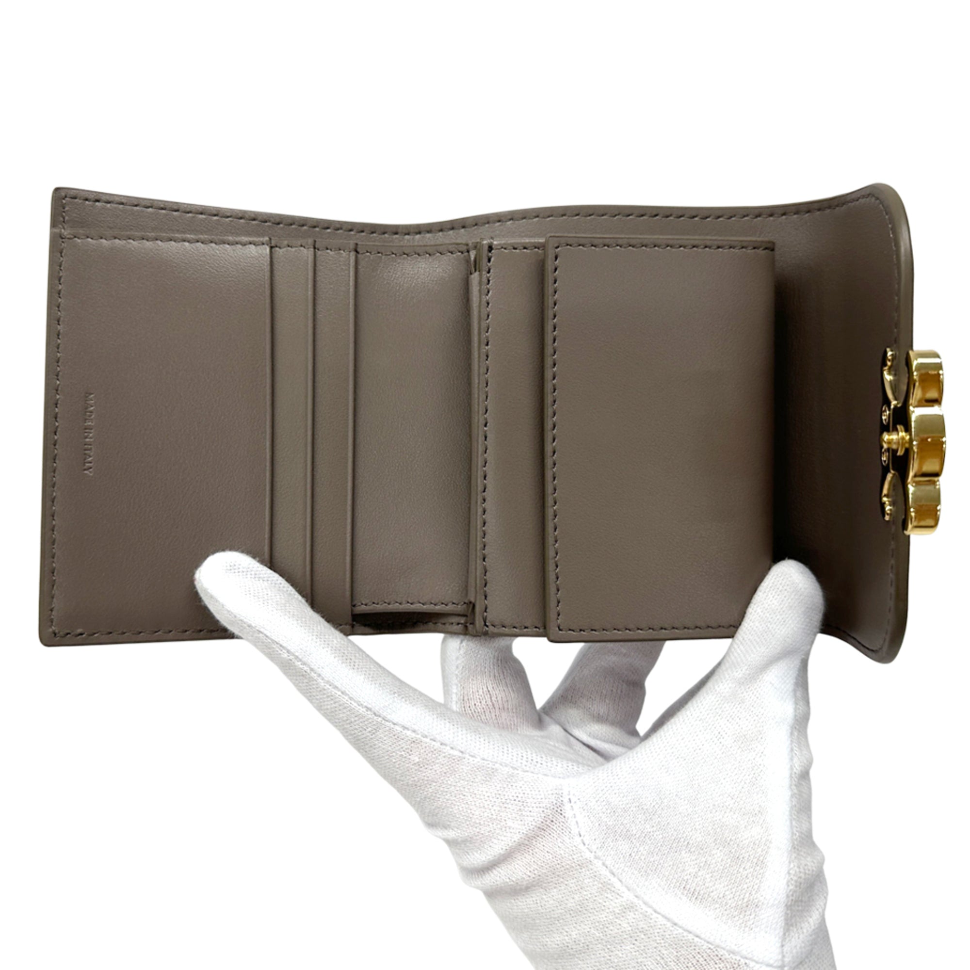 Celine Gray Leather Wallet (Bi-Fold) (Pre-Owned)