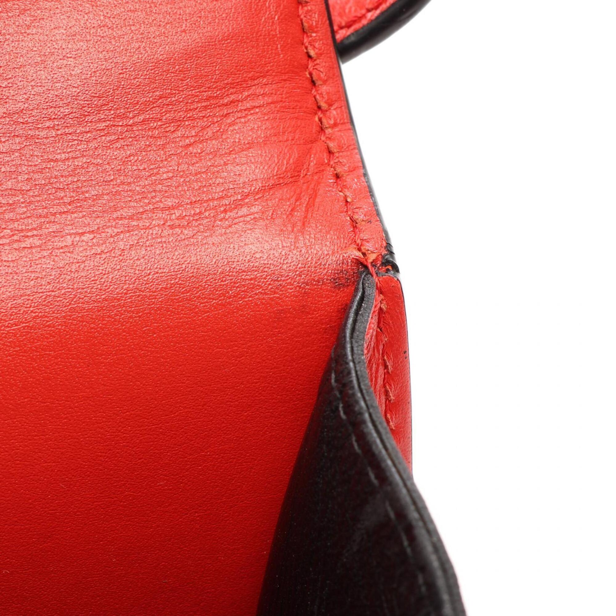 Loewe Red Color Leather Handbag Shoulder Bag (Pre-Owned)