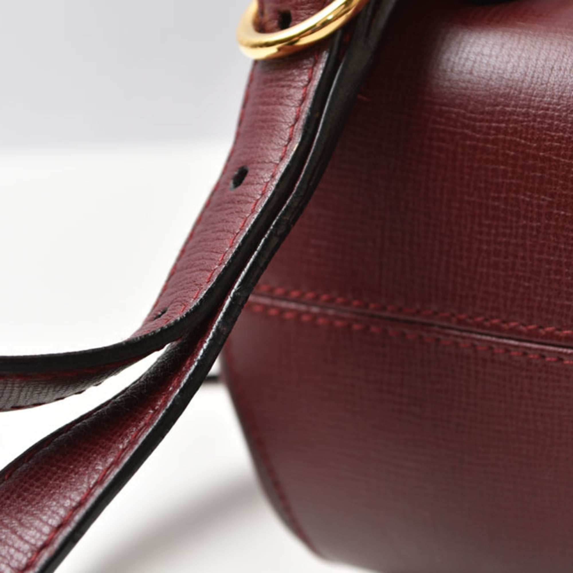 Cartier Bordeaux Leather Backpack (Pre-Owned)