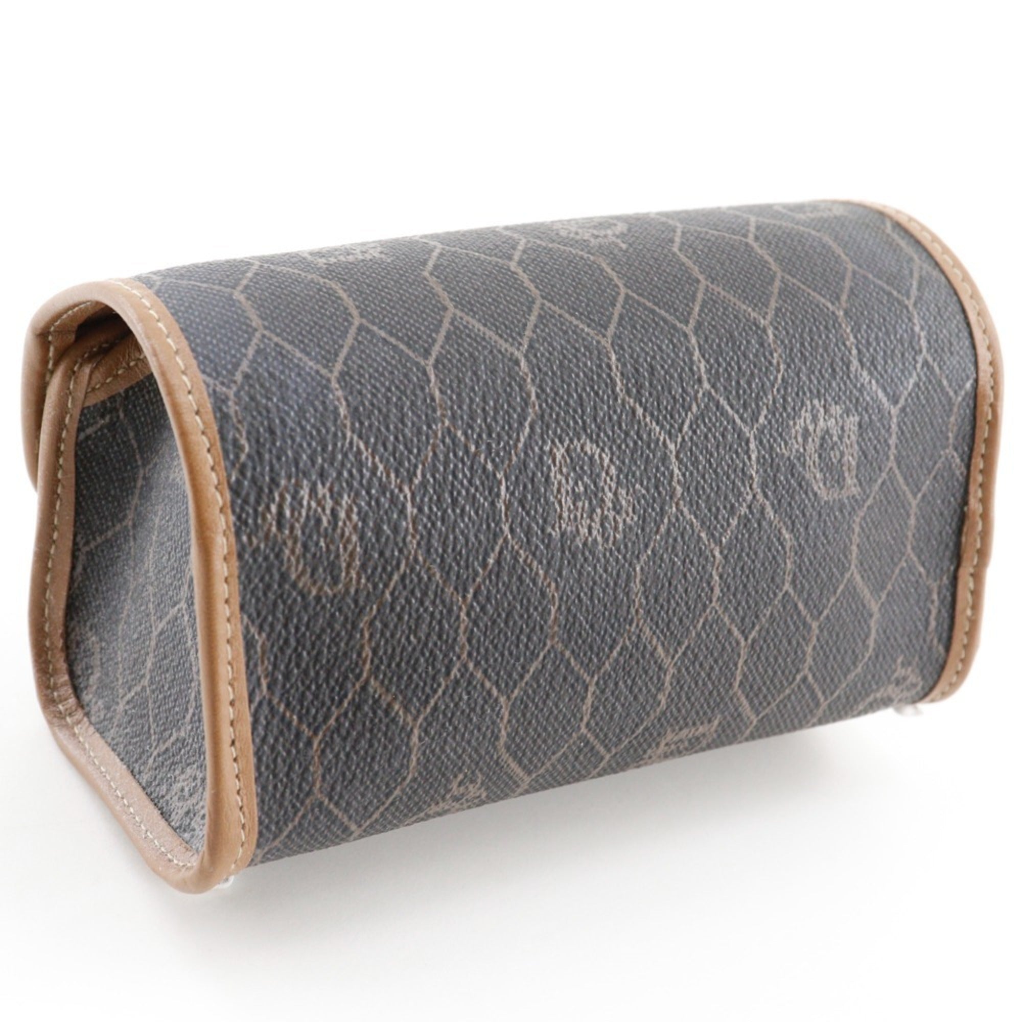 Christian Dior Brown Dark Brown Pvc Pouch (Pre-Owned)
