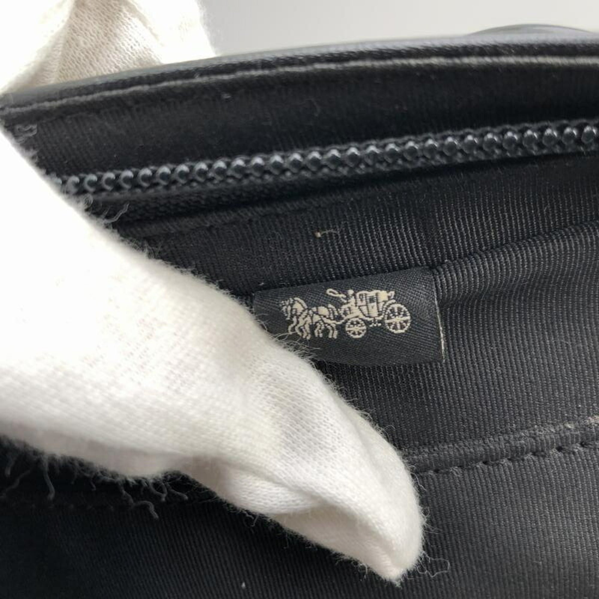 Coach Black Leather Fanny Pack Sling Bag (Pre-Owned)