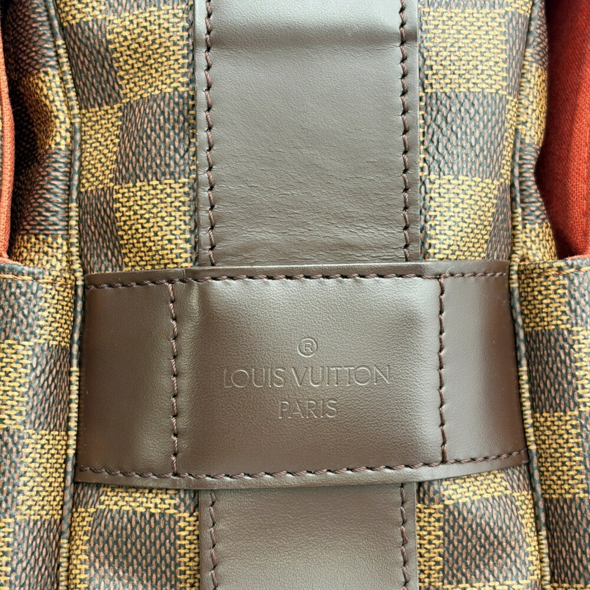Louis Vuitton Ebene Damier Canvas Leather Shoulder Bag (Pre-Owned)
