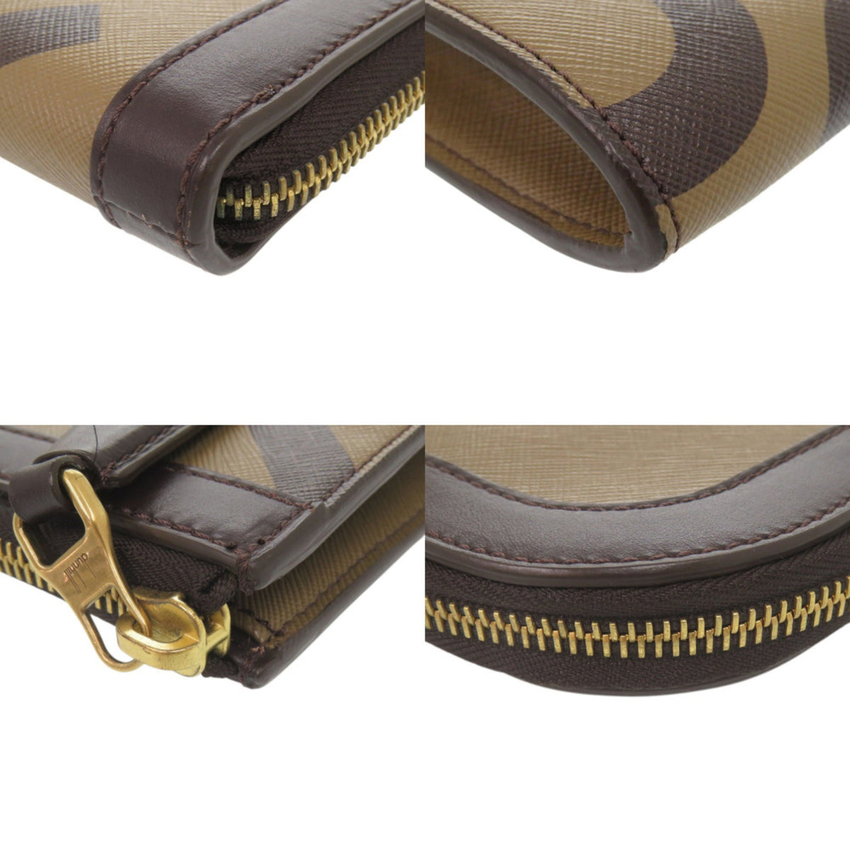 Dunhill Brown Leather Clutch Bag (Pre-Owned)