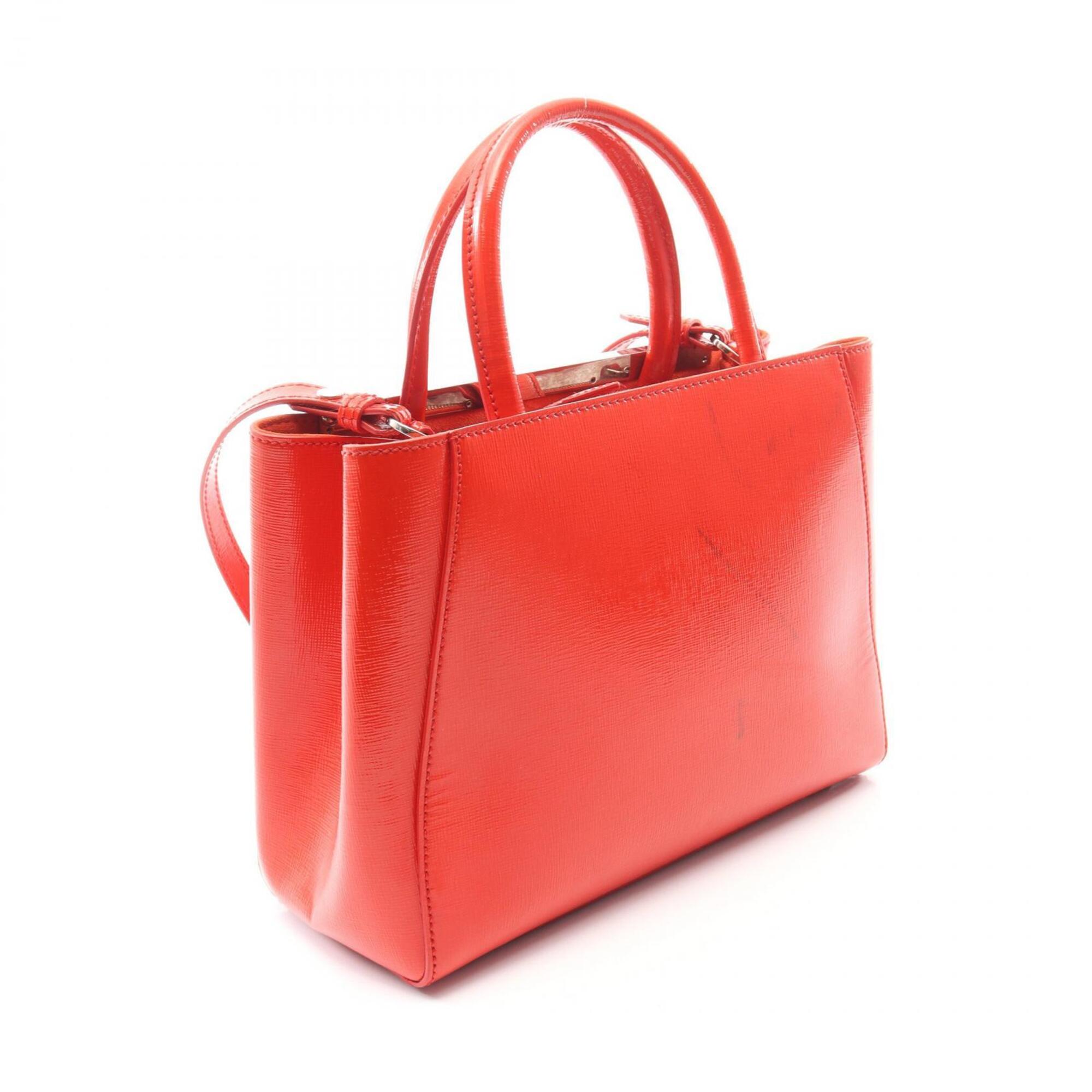 Fendi Red Color Patent Leather Handbag (Pre-Owned)