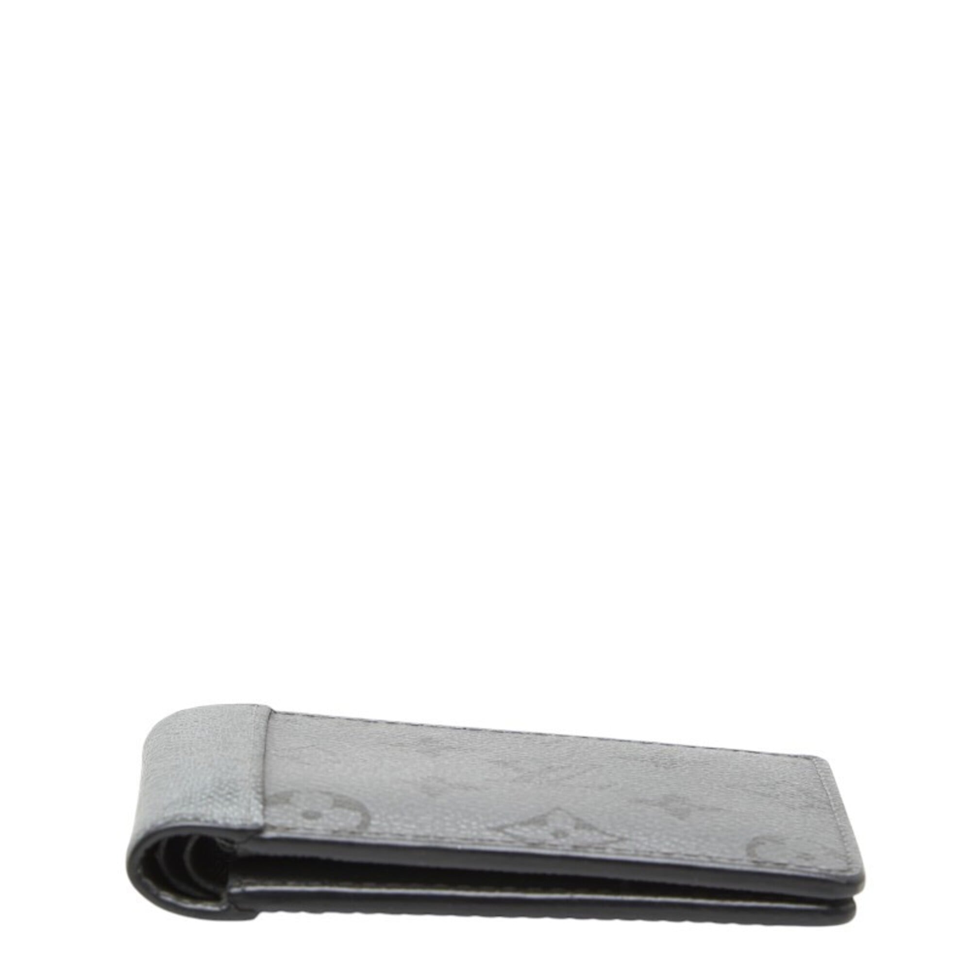 Louis Vuitton Taigarama Silver Leather Wallet (Bi-Fold) (Pre-Owned)