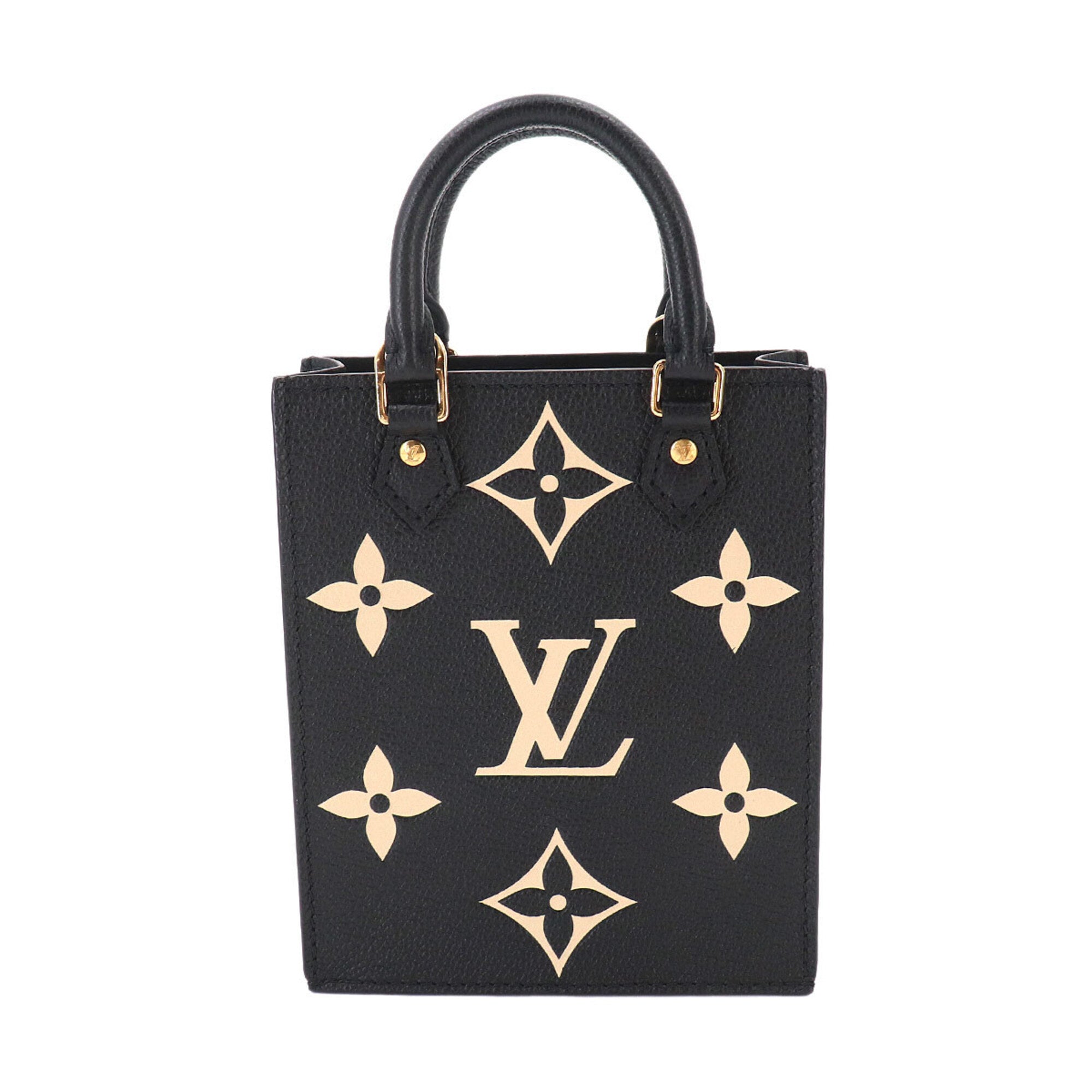 Louis Vuitton Monogram Empreinte Beige Black Monogram Empreinte Handbag (Pre-Owned)