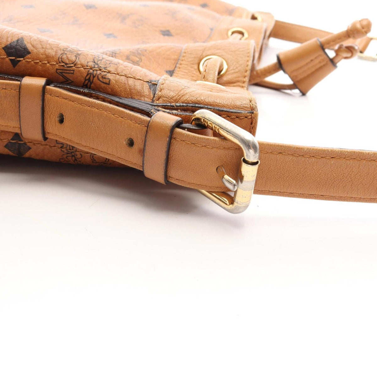 Mcm Brown Coated Canvas Leather Handbag Shoulder Bag (Pre-Owned)