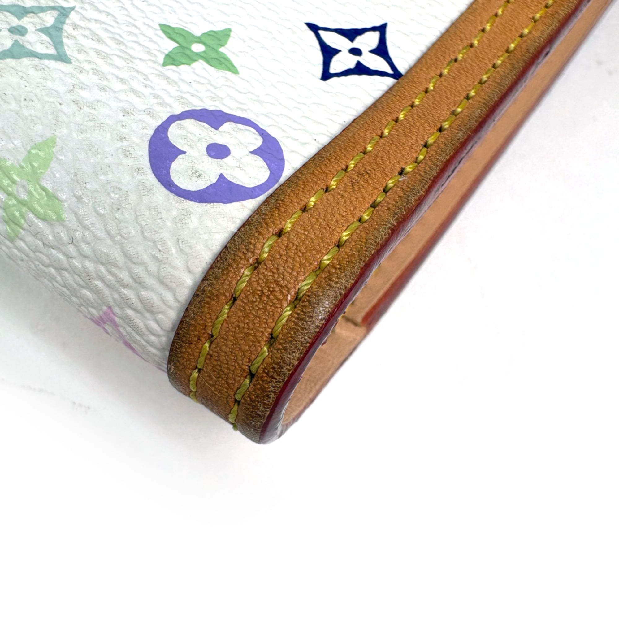 Louis Vuitton Blanc Multi-Color White Monogram Multicolore Long Wallet (Tri-Fold) (Pre-Owned)