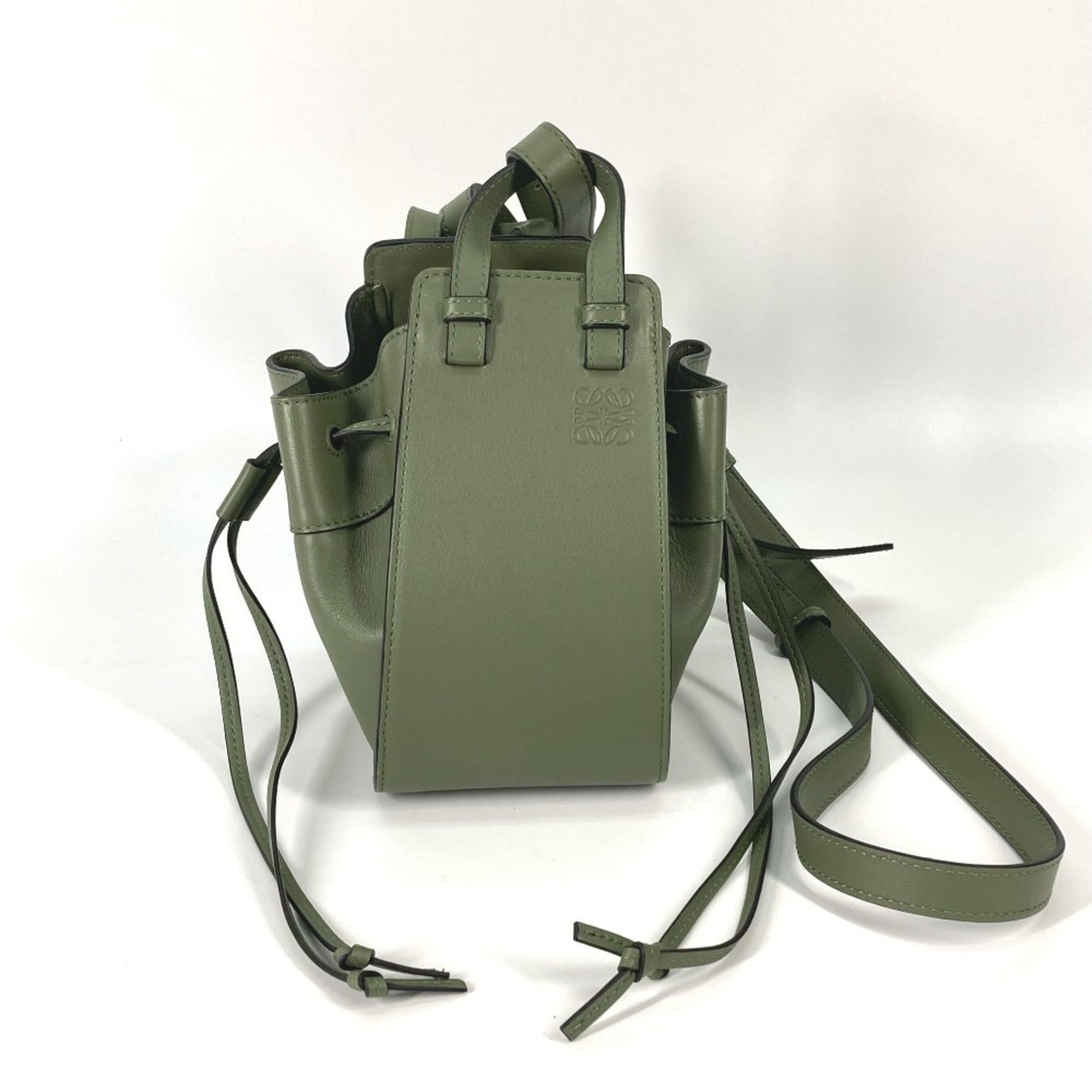 Loewe Khaki Leather Handbag Shoulder Bag (Pre-Owned)