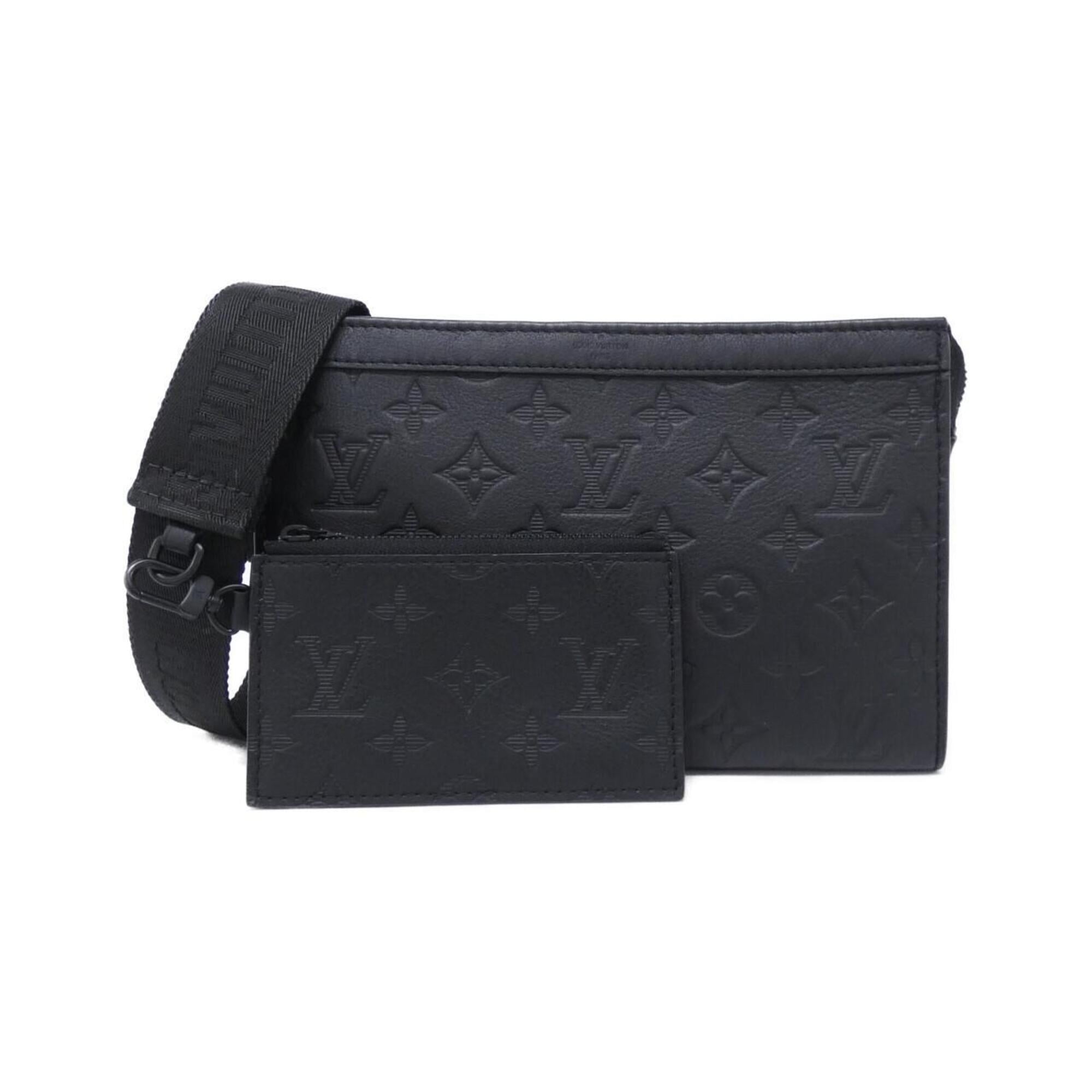 Louis Vuitton Black Leather Shoulder Bag (Pre-Owned)