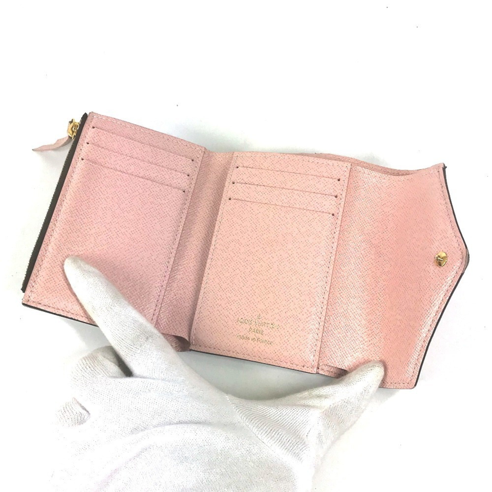 Louis Vuitton Brown Monogram Pink Monogram Wallet (Bi-Fold) (Pre-Owned)