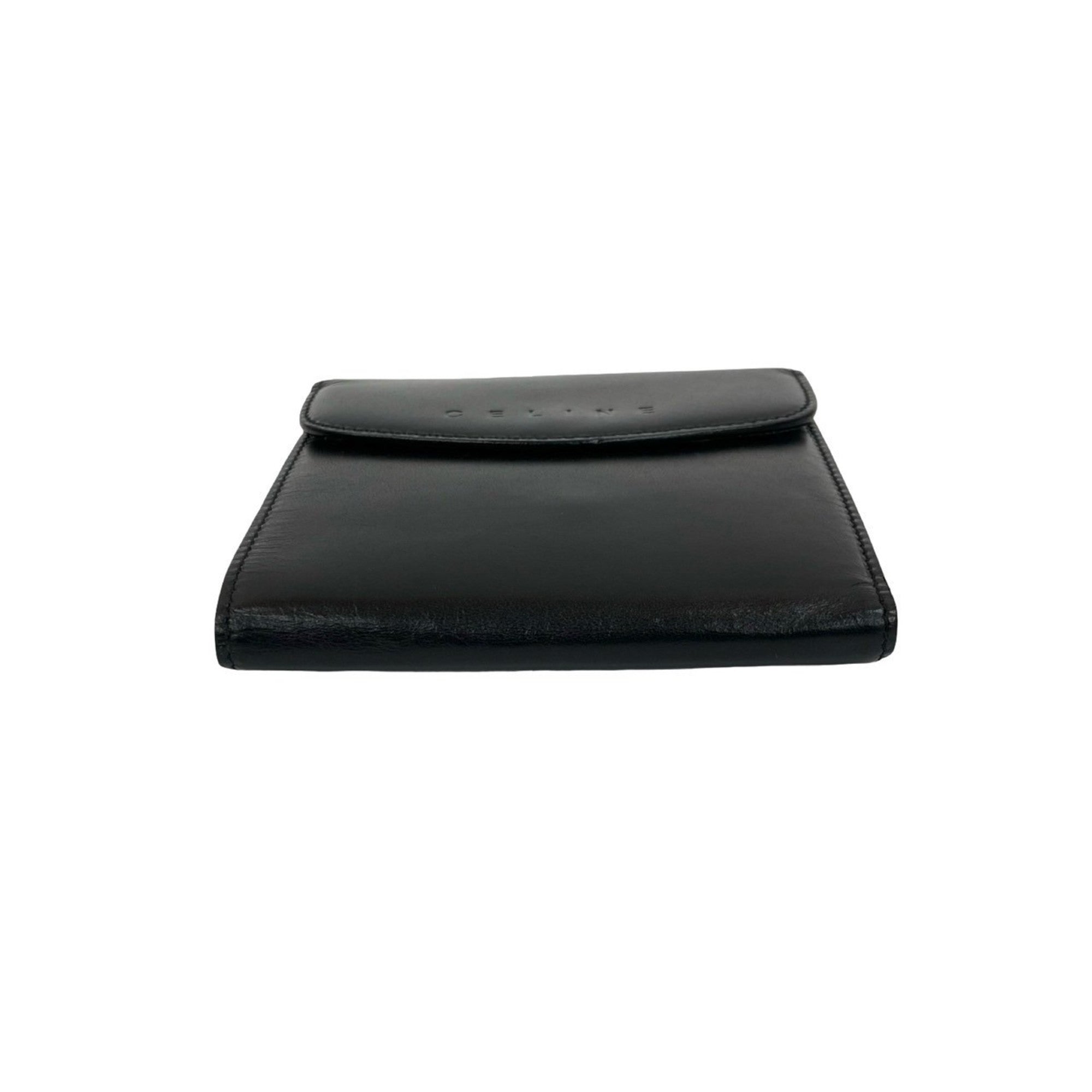 Celine Black Brown Leather Pvc Wallet (Bi-Fold) (Pre-Owned)
