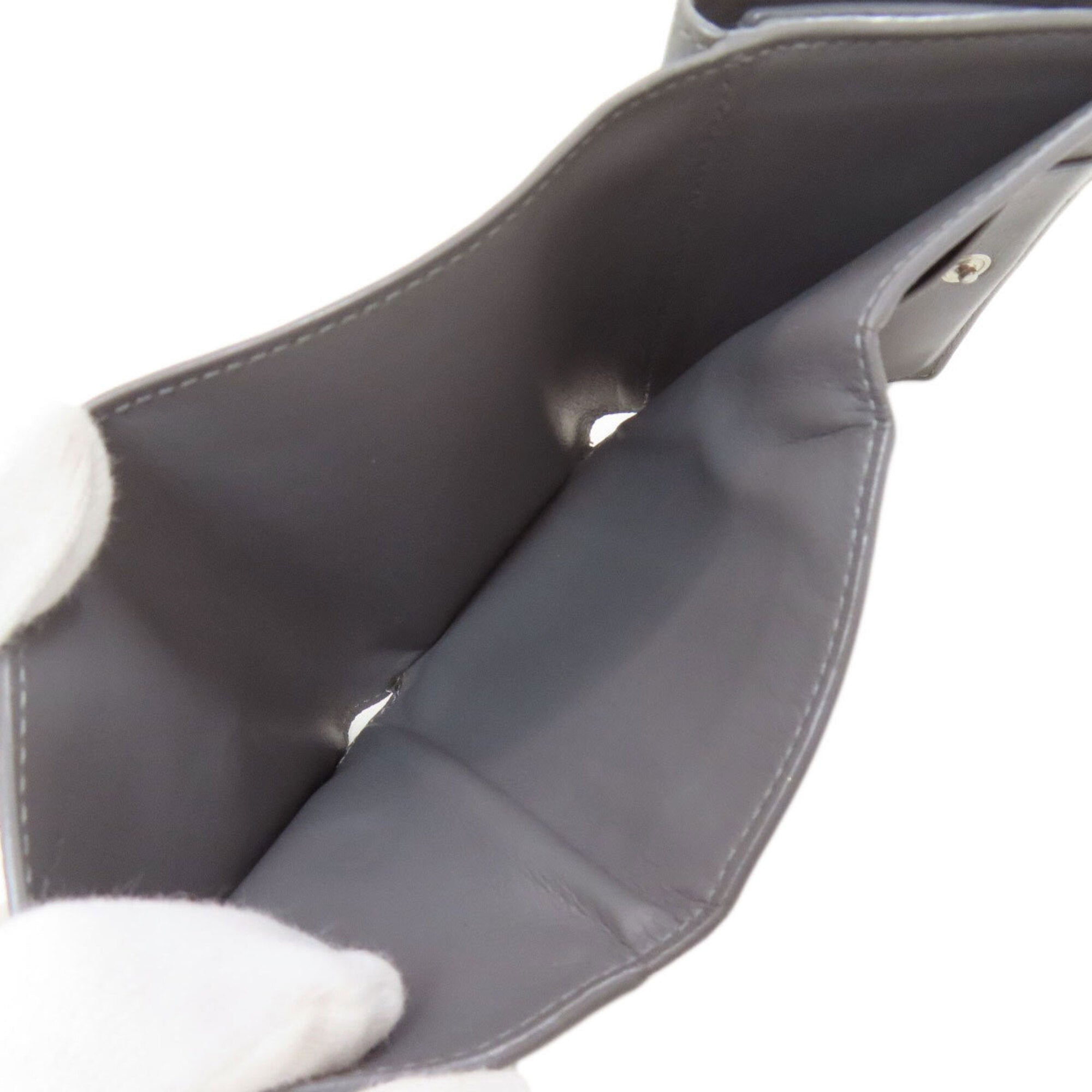 Loewe Gray Leather Wallet (Tri-Fold) (Pre-Owned)