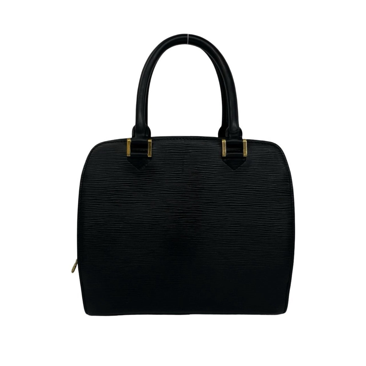 Louis Vuitton Black Leather Handbag Tote Bag (Pre-Owned)