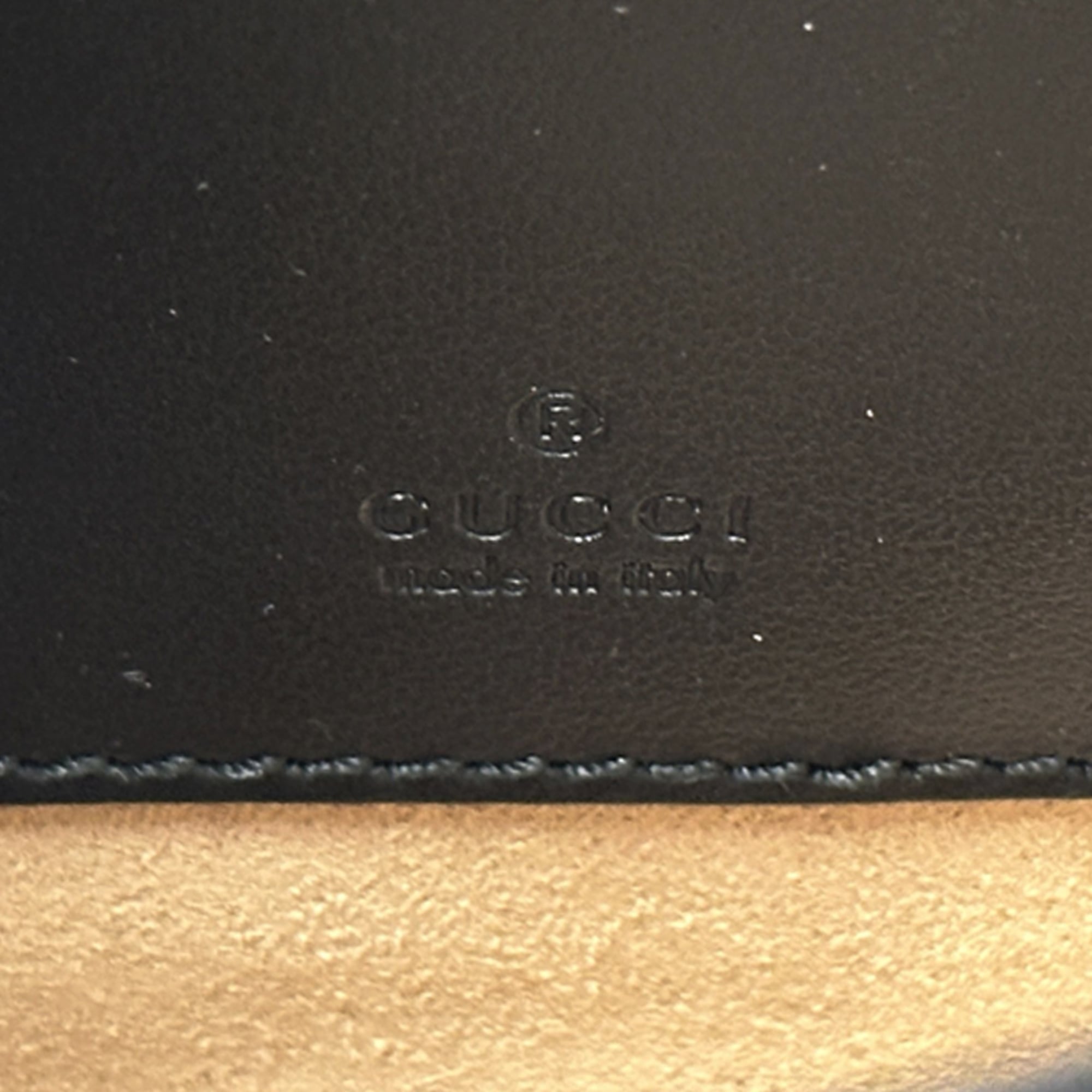 Gucci Black Leather Handbag Shoulder Bag (Pre-Owned)