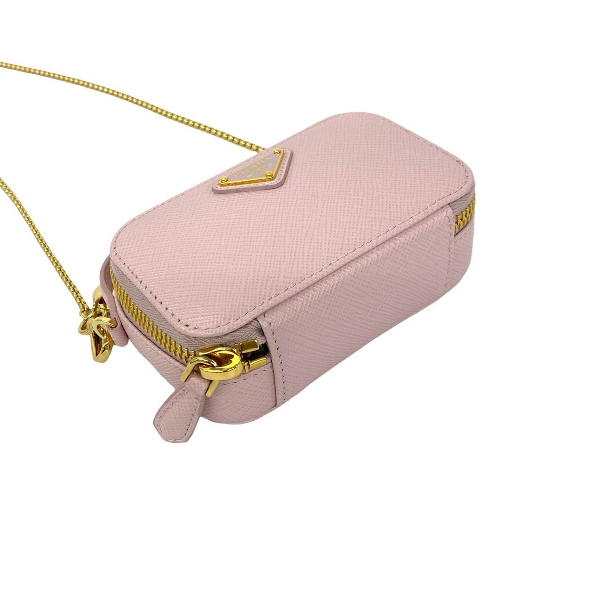 Prada Pink Leather Pochette Pouch Shoulder Bag (Pre-Owned)