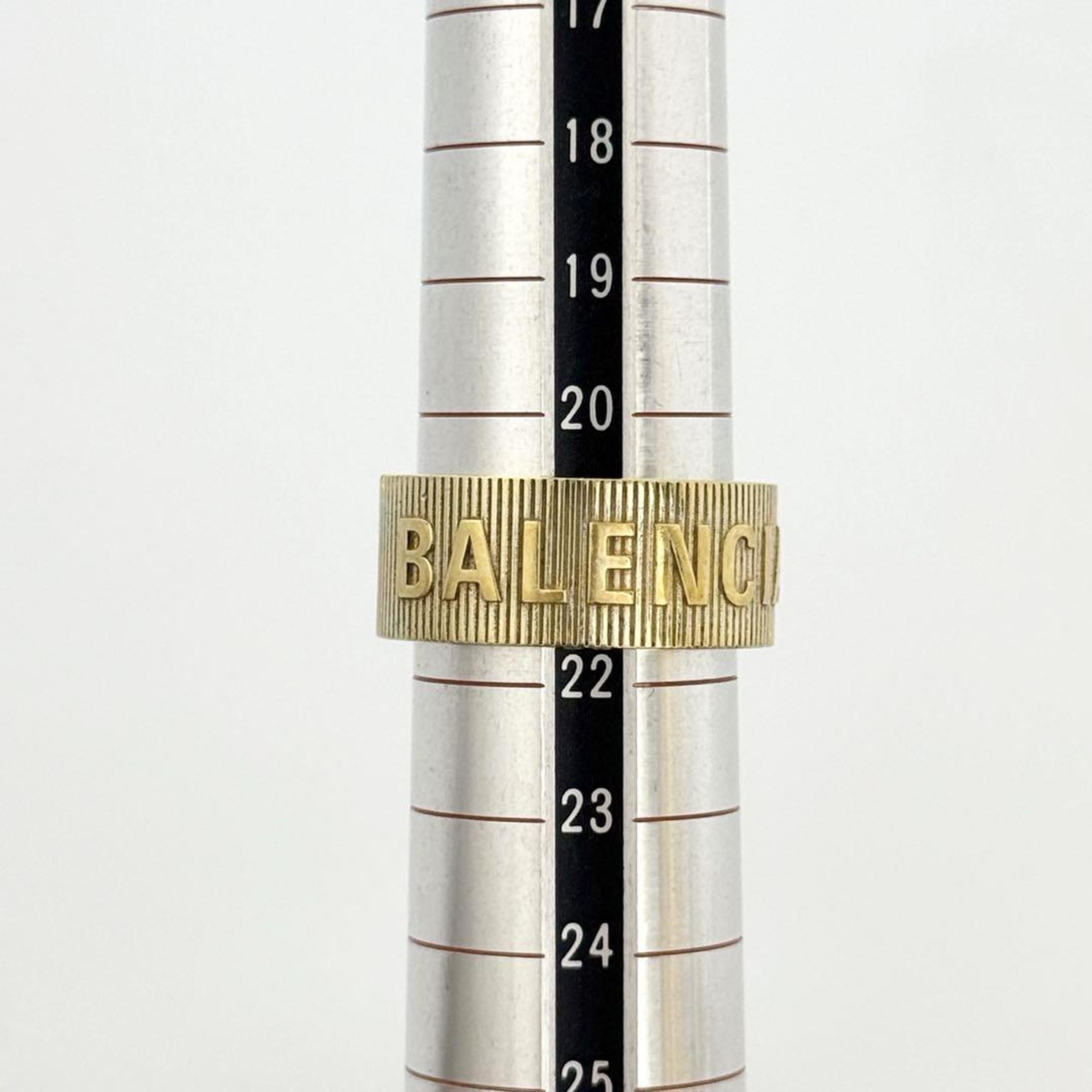 Balenciaga Gold Silver 925 Band Ring (Pre-Owned)