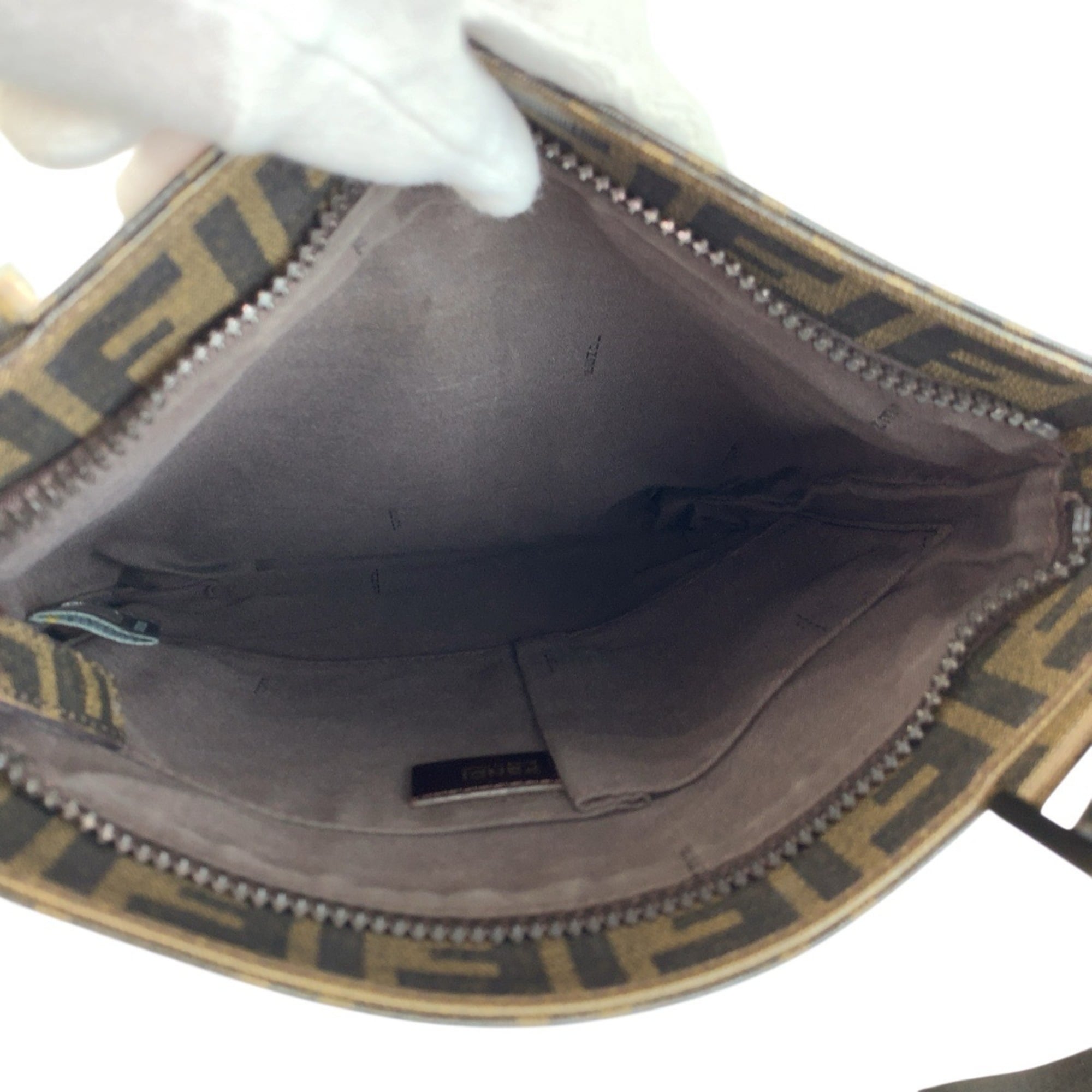 Fendi Brown Pvc Pochette Shoulder Bag (Pre-Owned)