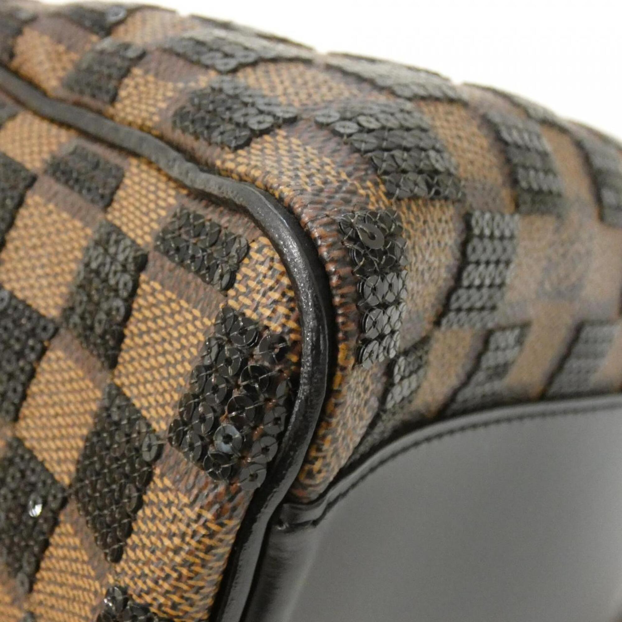 Louis Vuitton Black Ebene Coated Canvas Spangles Boston Bag (Pre-Owned)