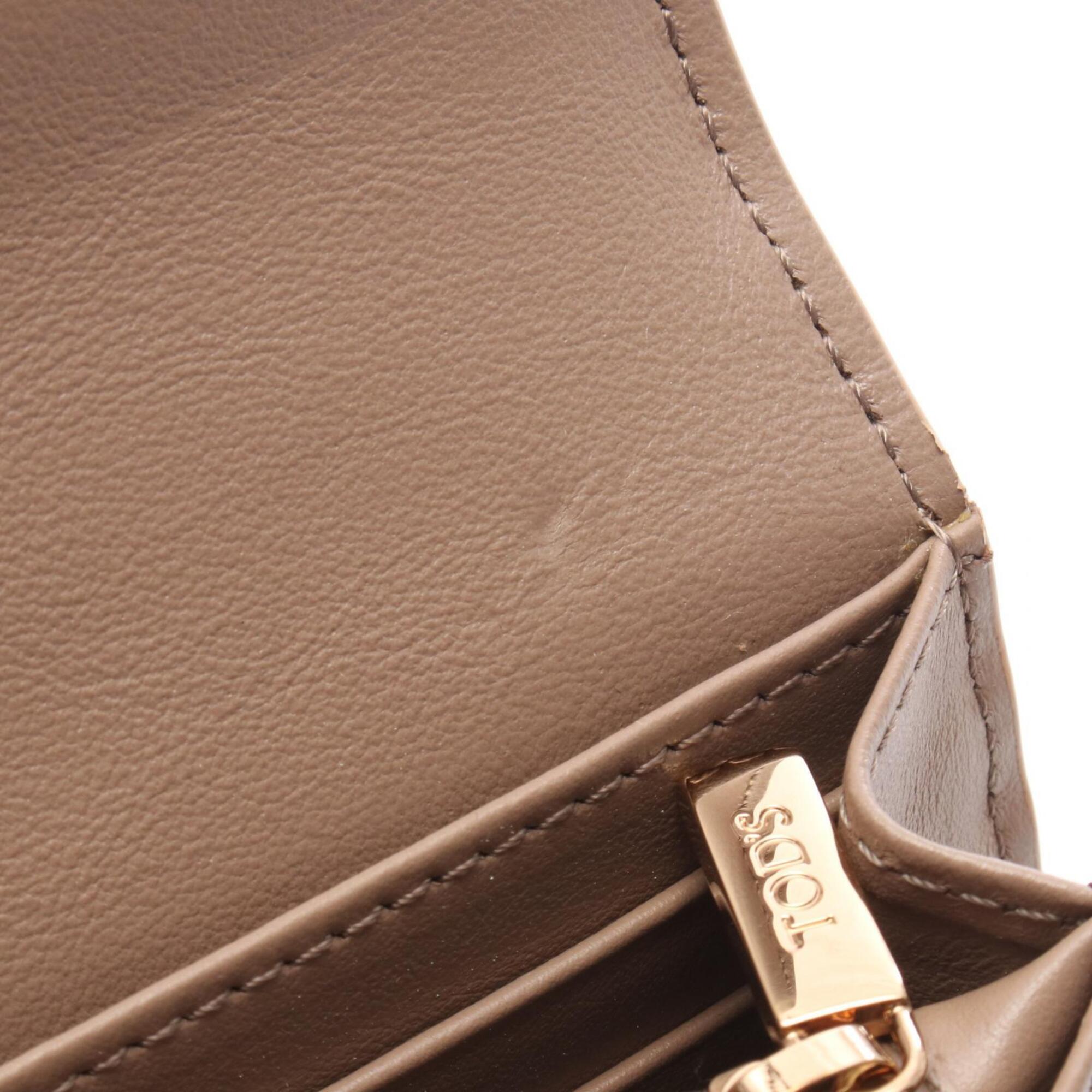 Tod's Pink Leather Long Wallet (Bi-Fold) (Pre-Owned)