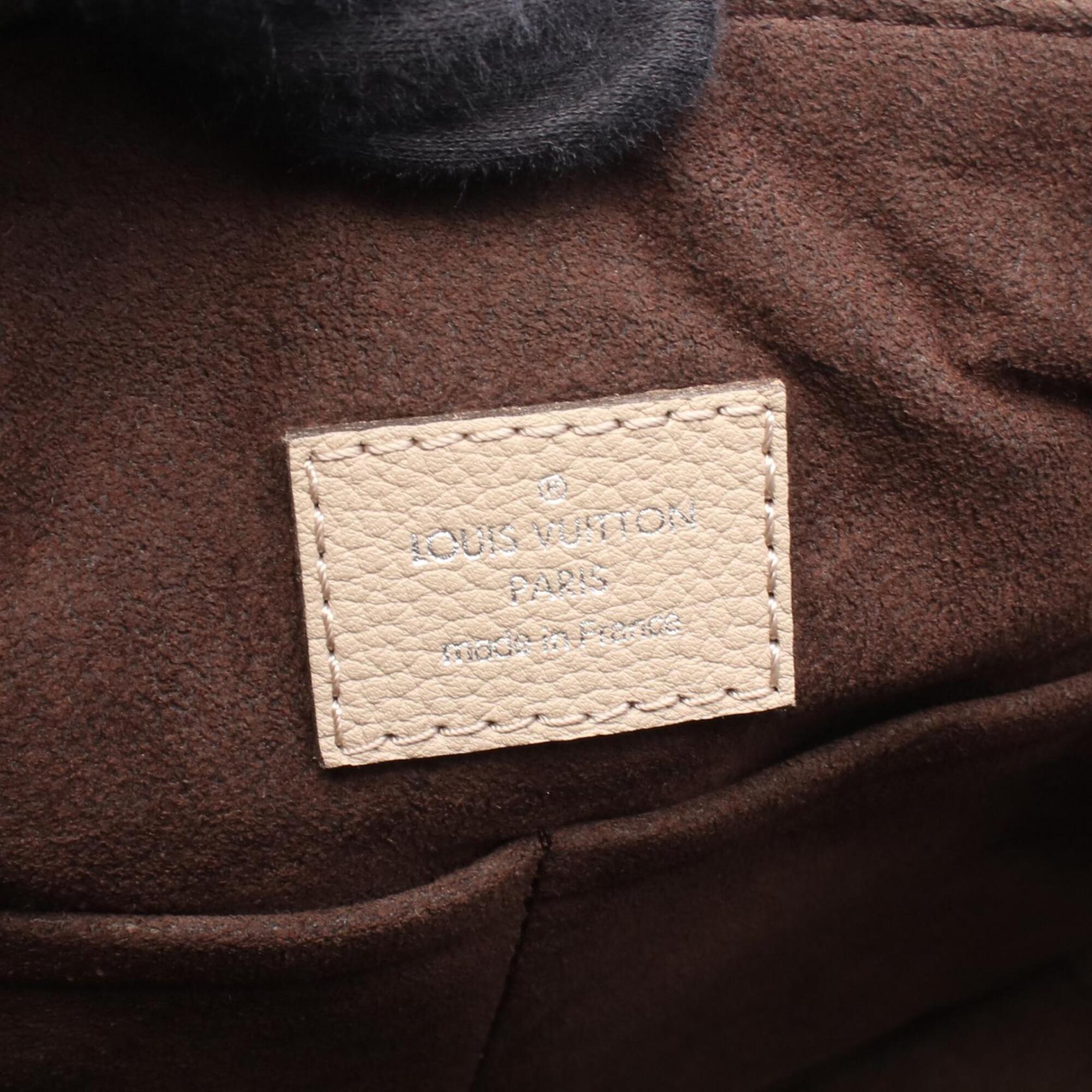 Louis Vuitton Mahina Beige Leather Handbag (Pre-Owned)