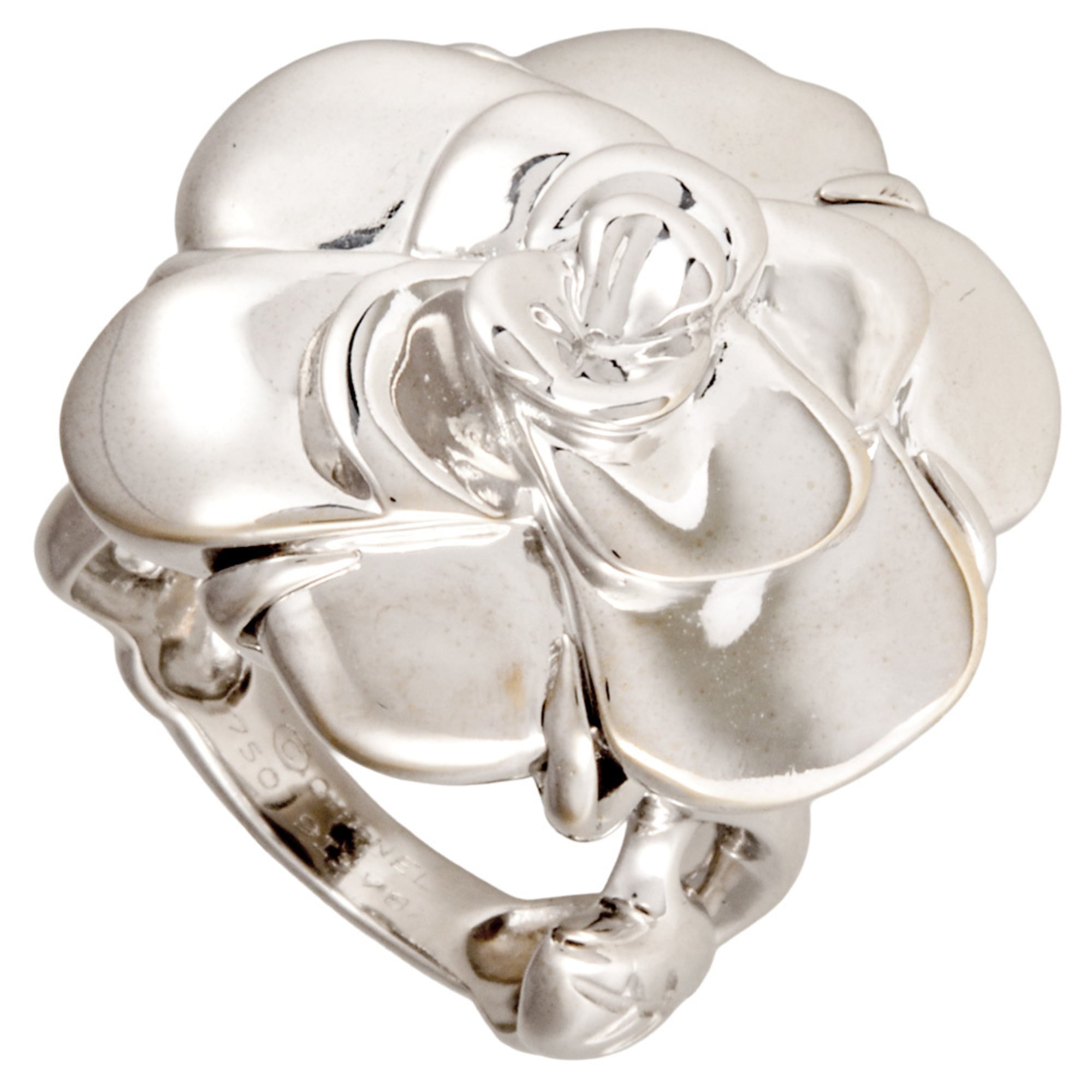 Chanel White Gold White Gold (18K) Band Ring (Pre-Owned)