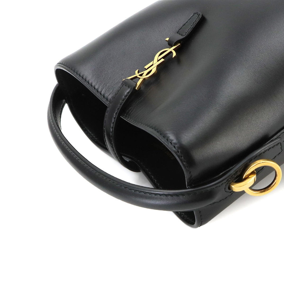 Saint Laurent Black Leather Handbag Shoulder Bag (Pre-Owned)