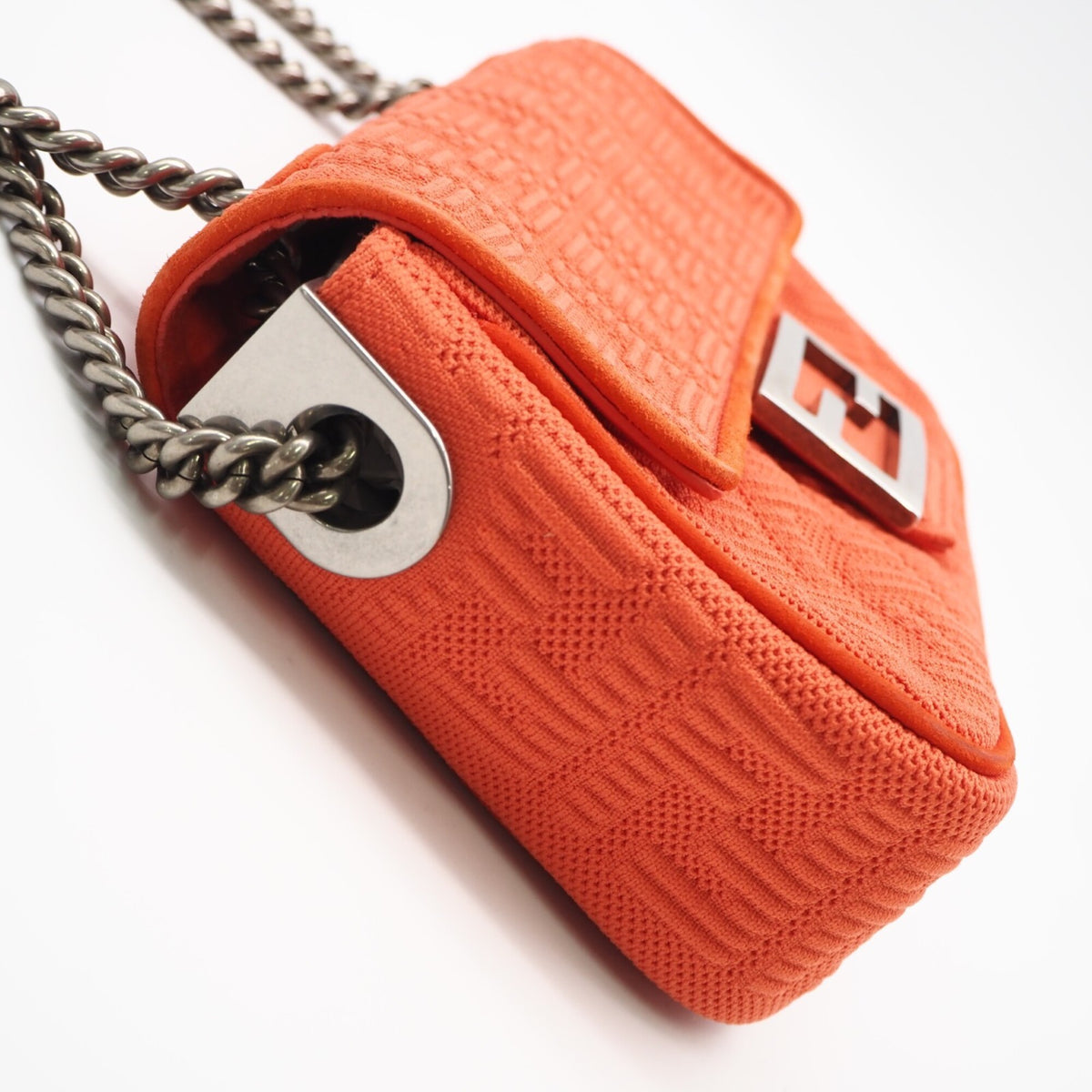 Fendi Orange Canvas Shoulder Bag (Pre-Owned)