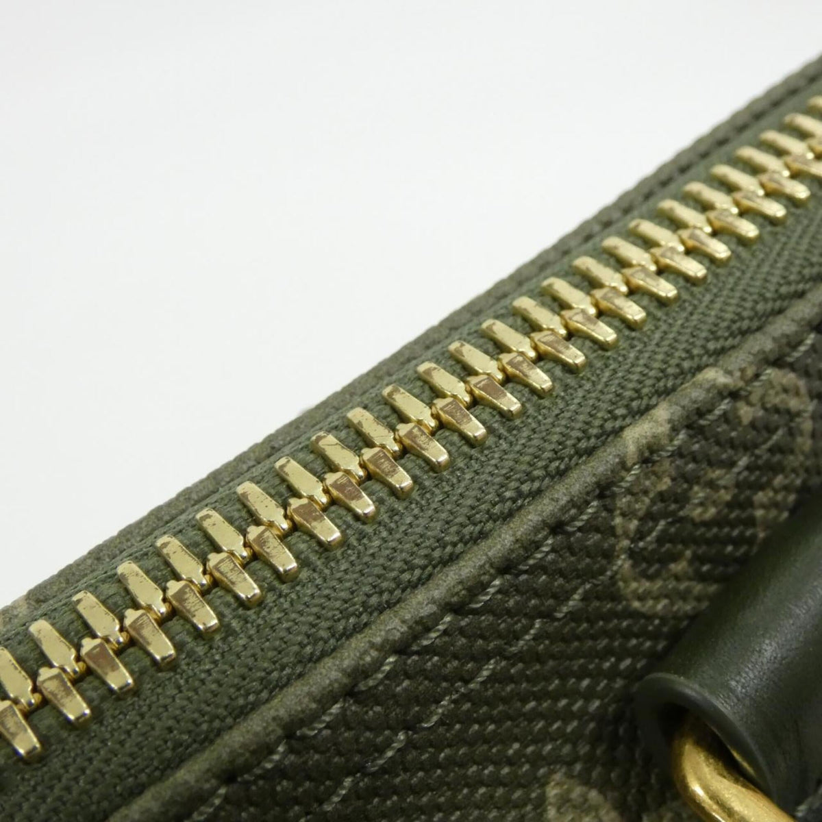 Louis Vuitton Green Khaki Coated Canvas Boston Bag (Pre-Owned)