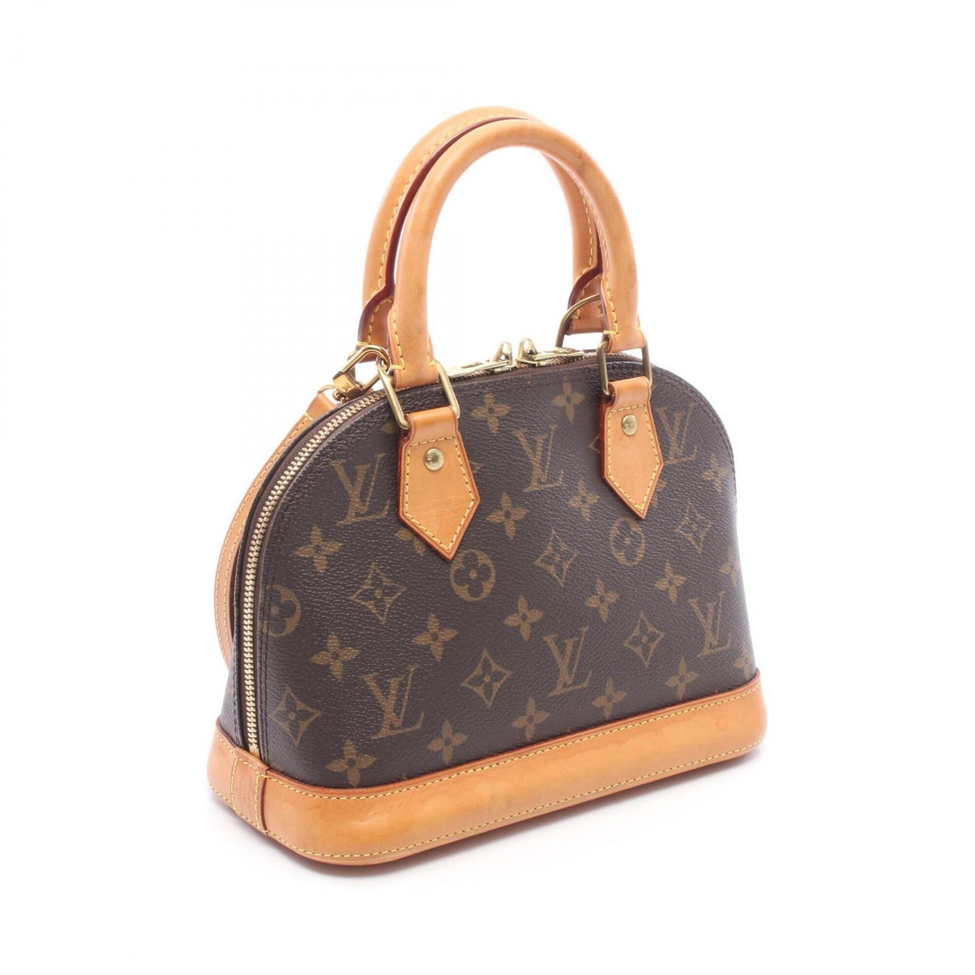 Louis Vuitton Brown Coated Canvas Pvc Monogram Leather Handbag (Pre-Owned)