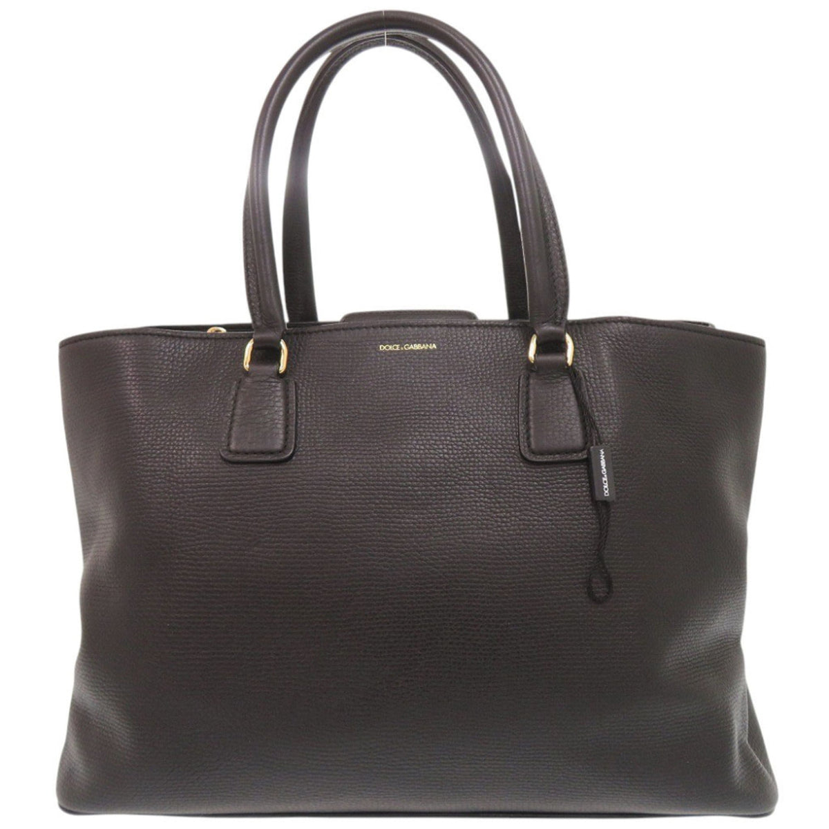 Dolce & Gabbana Black Leather Tote Bag (Pre-Owned)