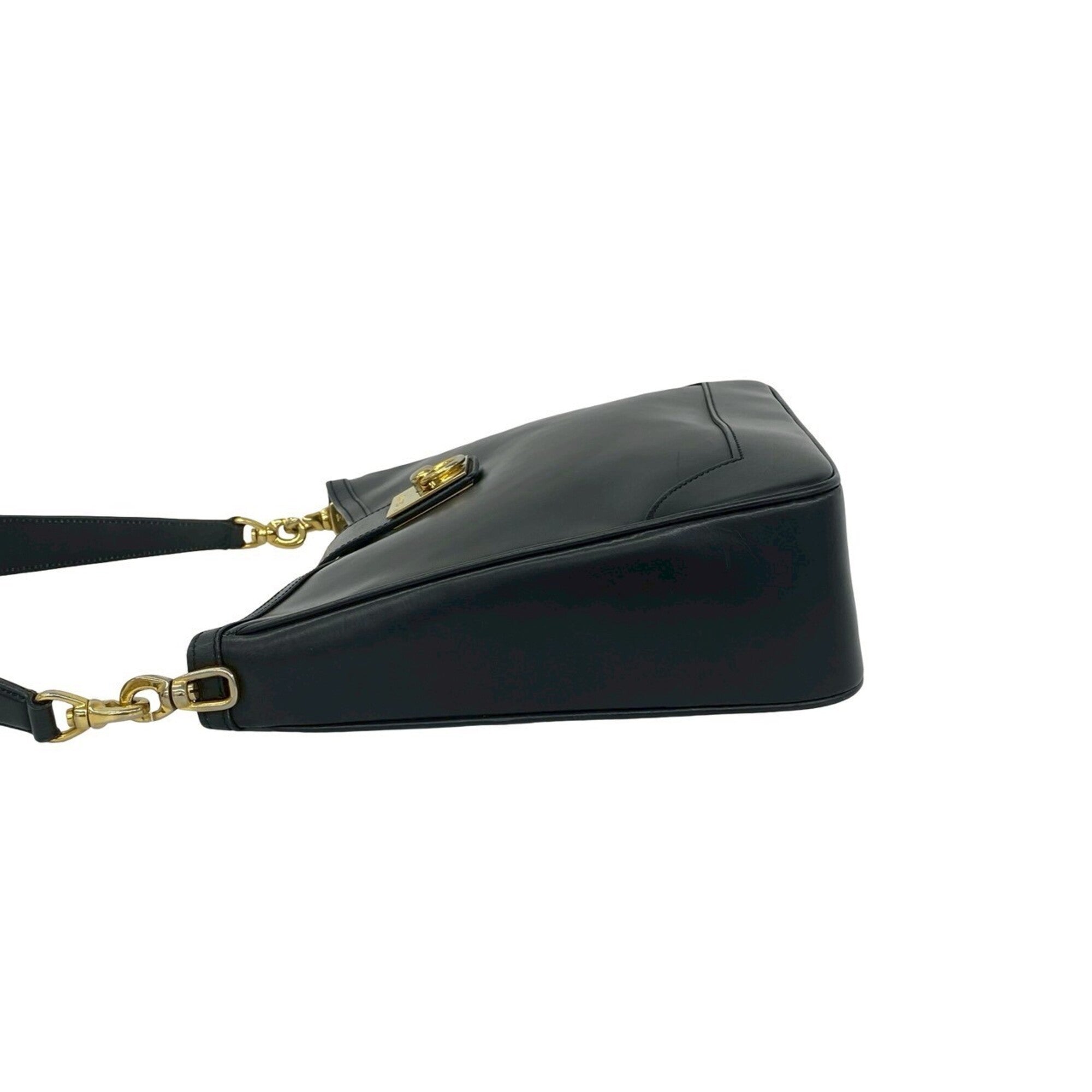 Celine Black Leather Shoulder Bag Tote Bag (Pre-Owned)