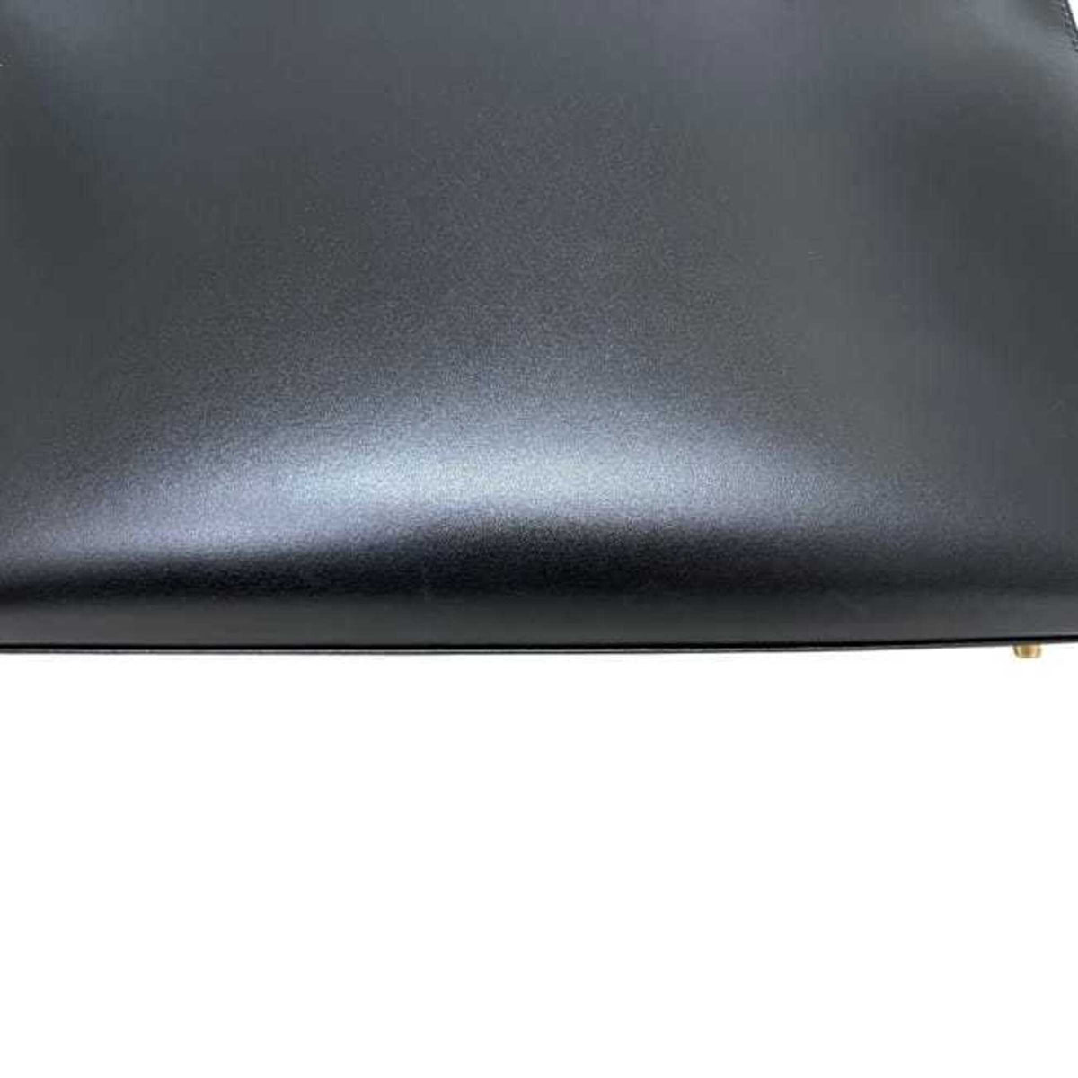 Hermes Kelly Black Box Calf Leather Handbag Shoulder Bag (Pre-Owned)