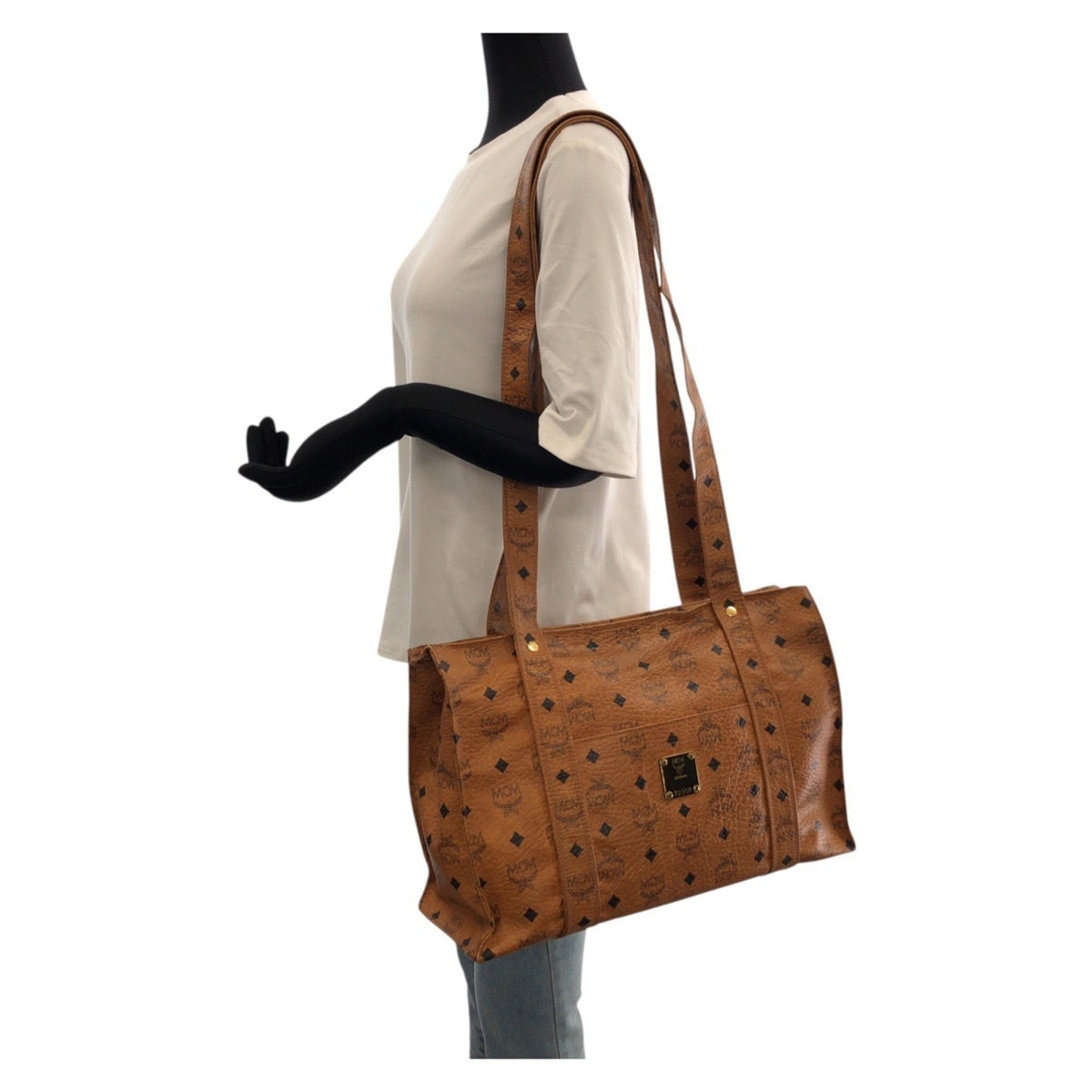 Mcm Brown Camel Pvc Shoulder Bag Tote Bag (Pre-Owned)