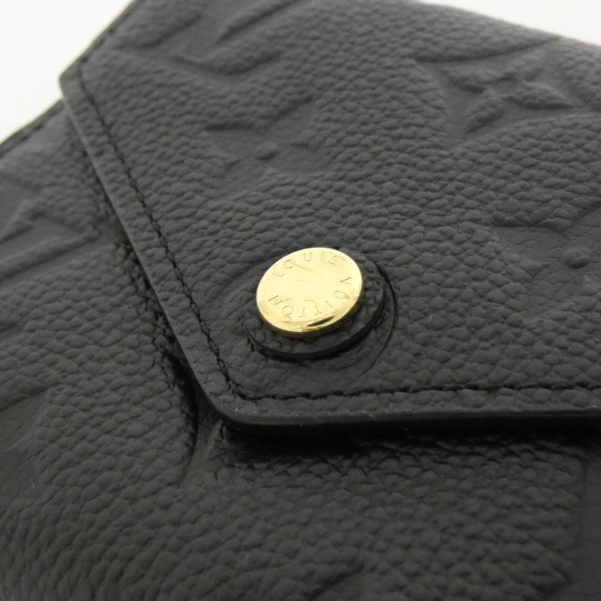 Louis Vuitton Monogram Empreinte Black Leather Wallet (Tri-Fold) (Pre-Owned)
