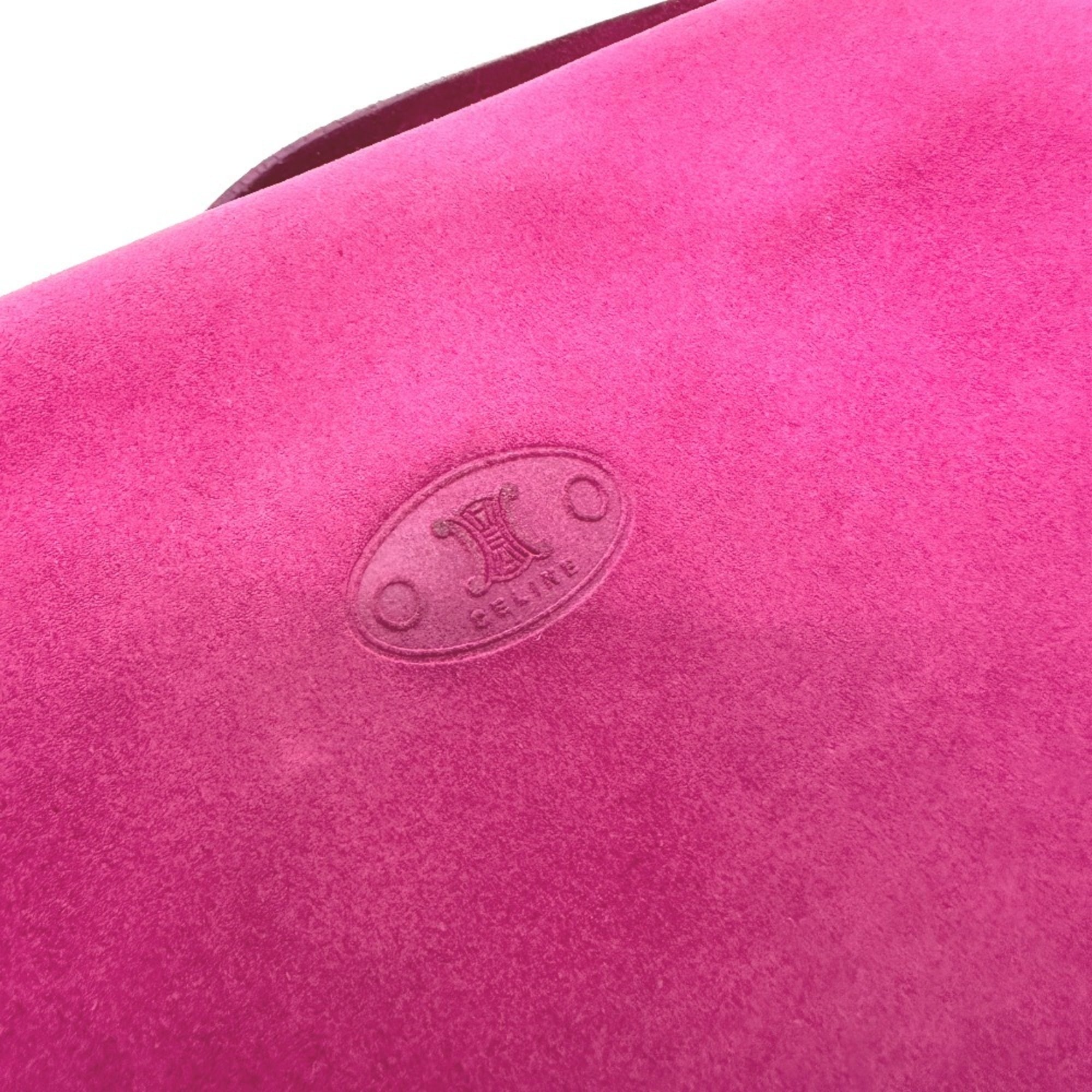 Celine Pink Suede Shoulder Bag (Pre-Owned)