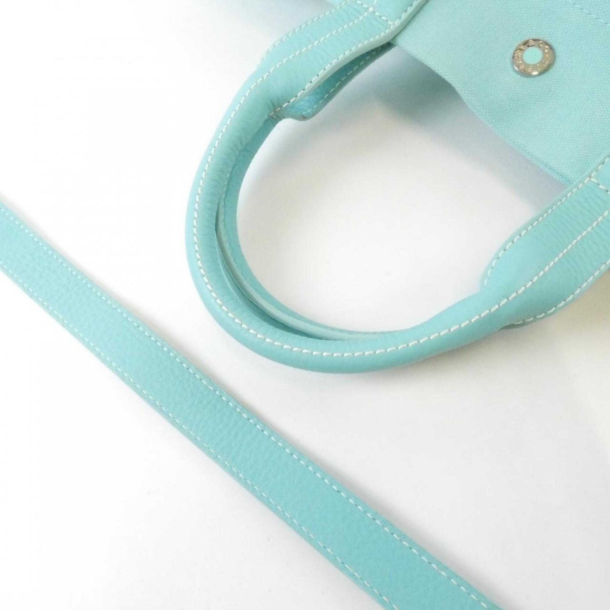 Tiffany Tiffany Blue Canvas Leather Handbag (Pre-Owned)