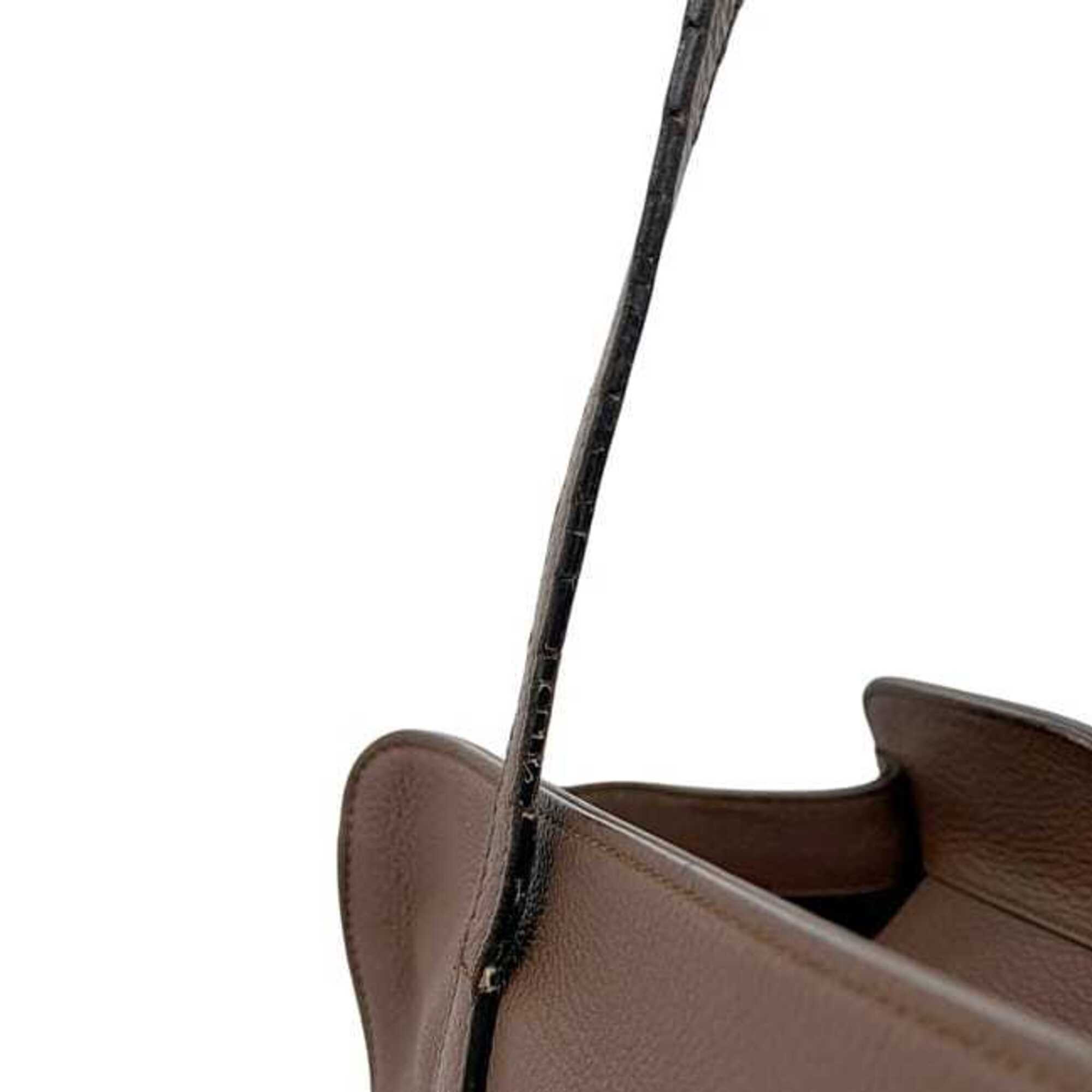 Gucci Brown Leather Tote Bag (Pre-Owned)