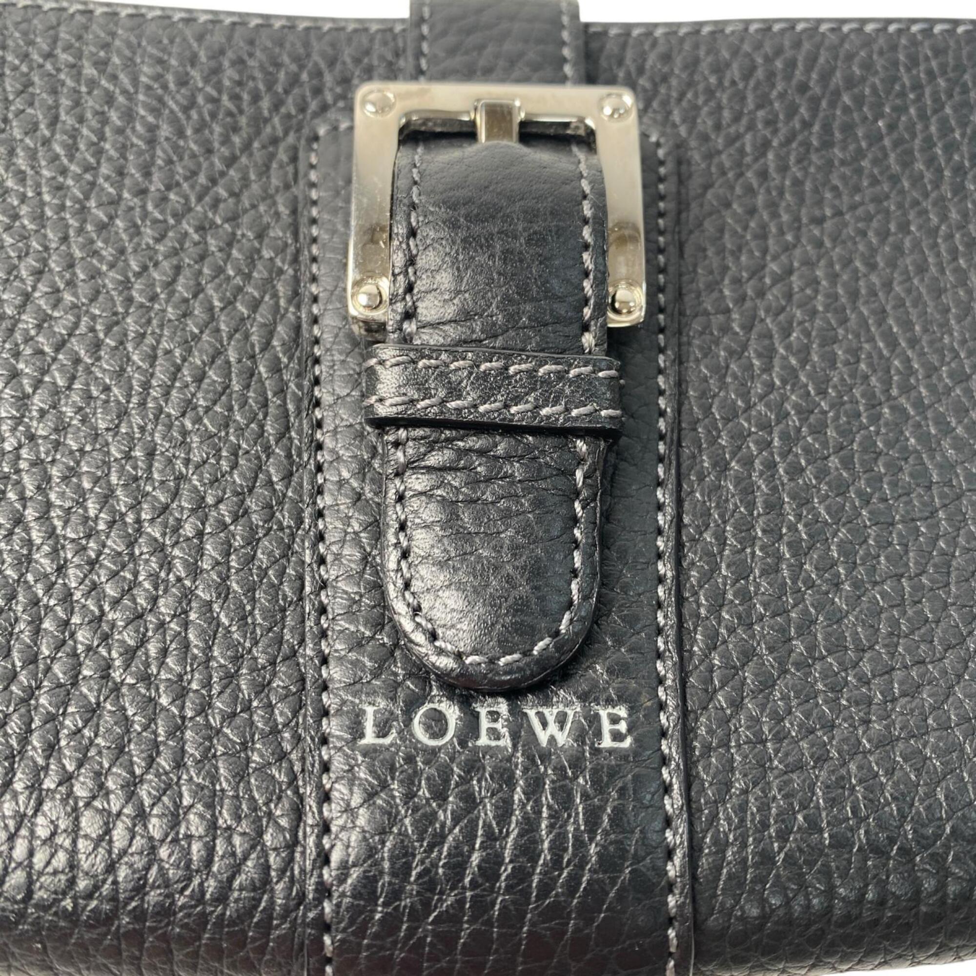 Loewe Black Leather Coin Purse/Coin Case (Pre-Owned)