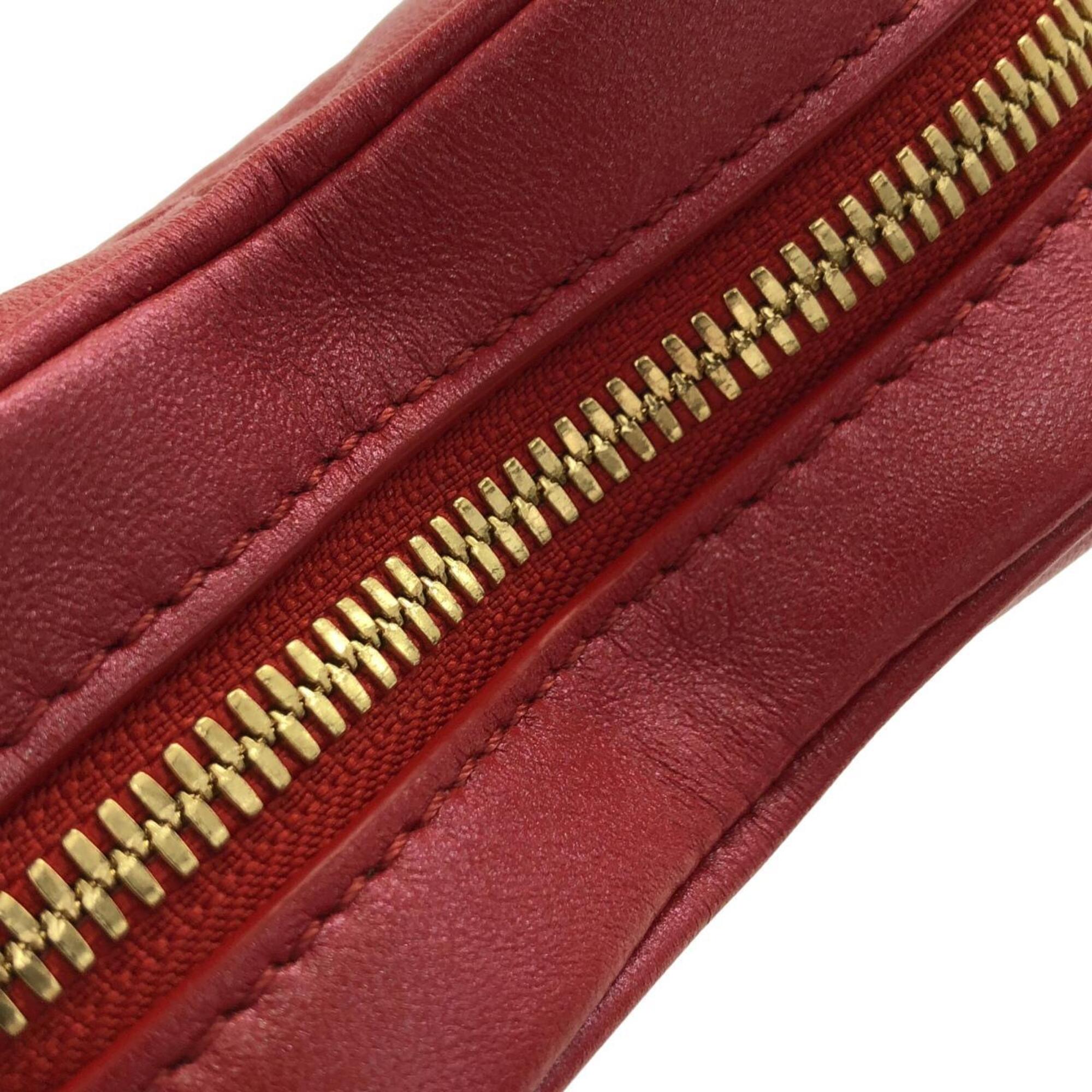 Louis Vuitton Rouge Leather Shoulder Bag (Pre-Owned)