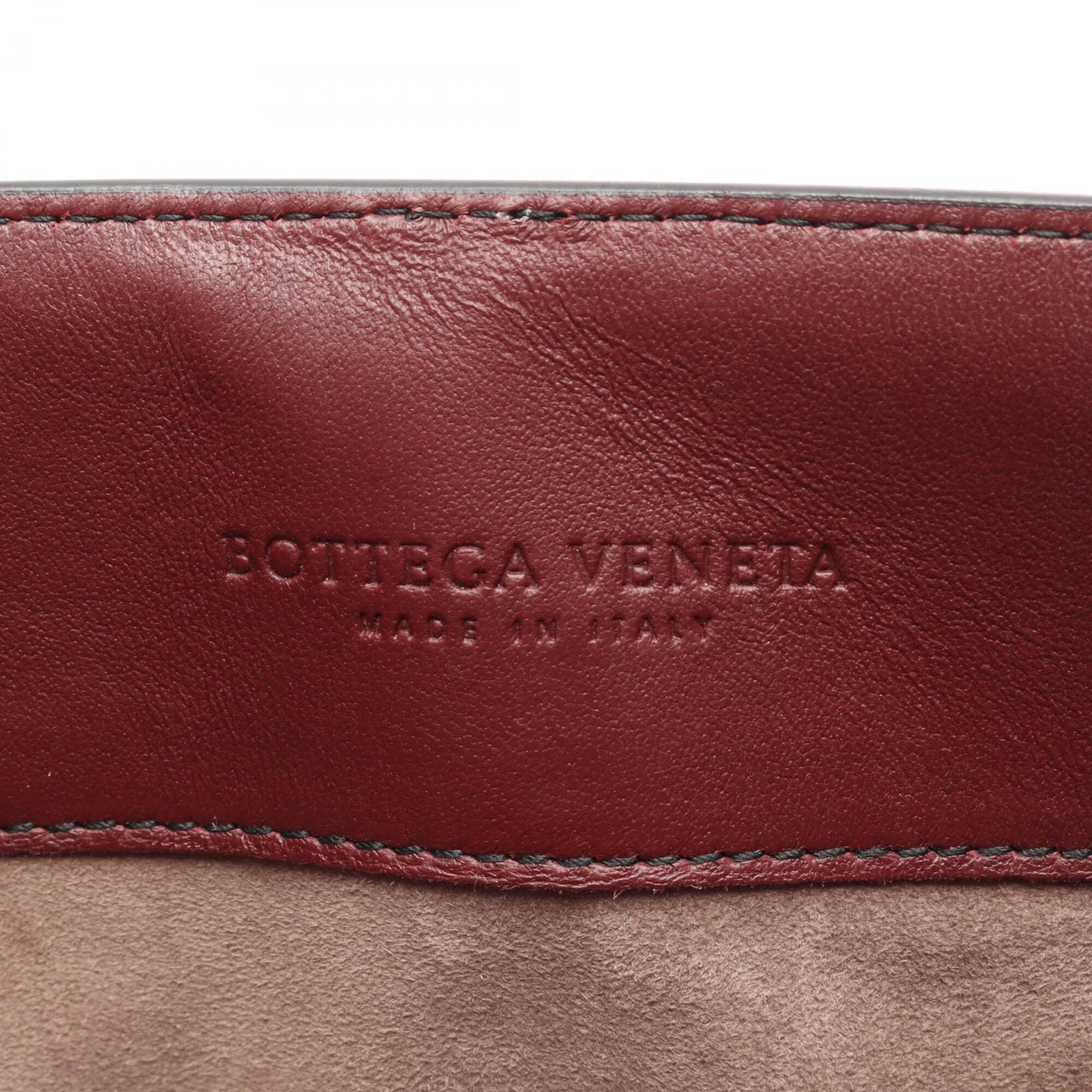 Bottega Veneta Bordeaux Intrecciato Handbag Shoulder Bag (Pre-Owned)