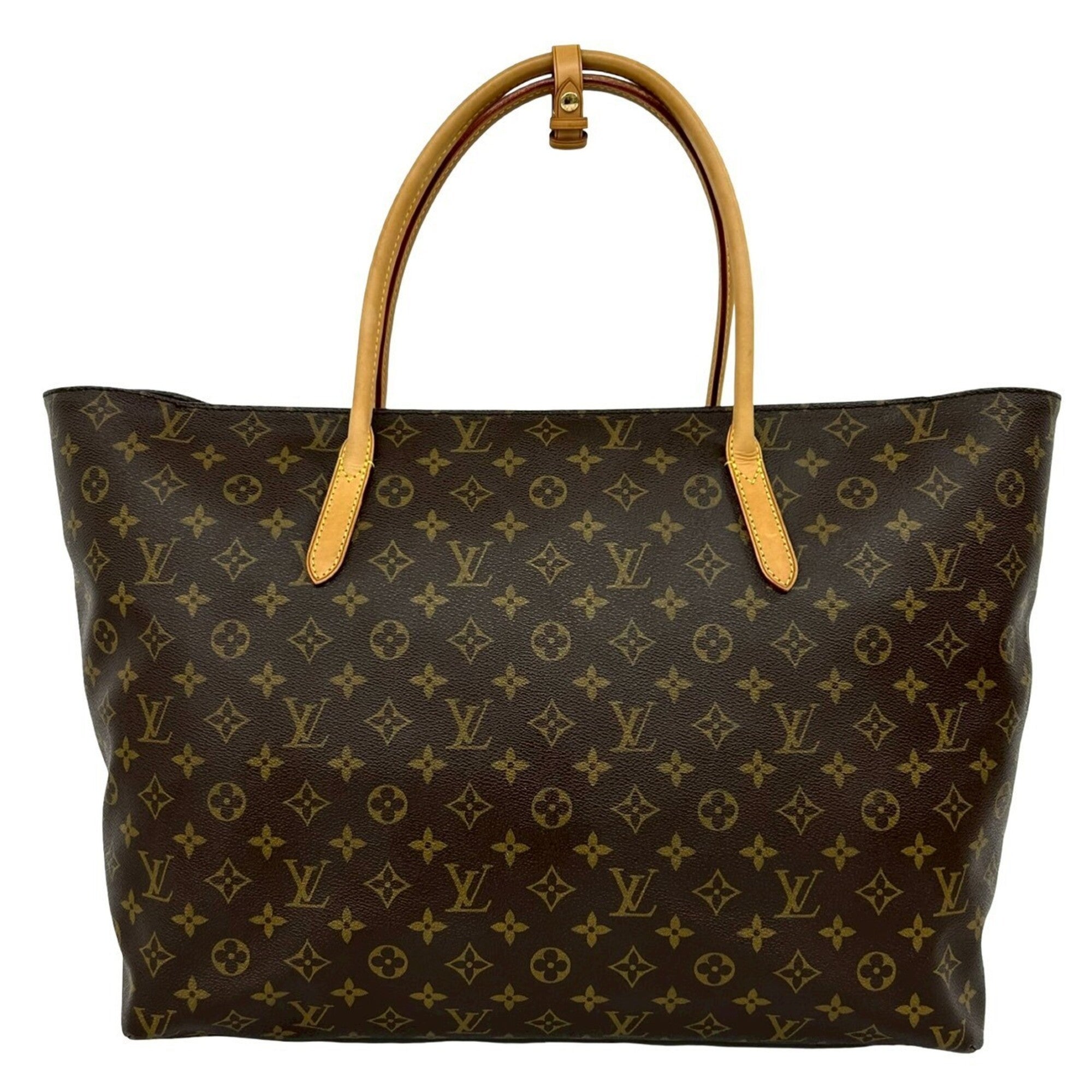 Louis Vuitton Brown Leather Pvc Handbag Tote Bag (Pre-Owned)