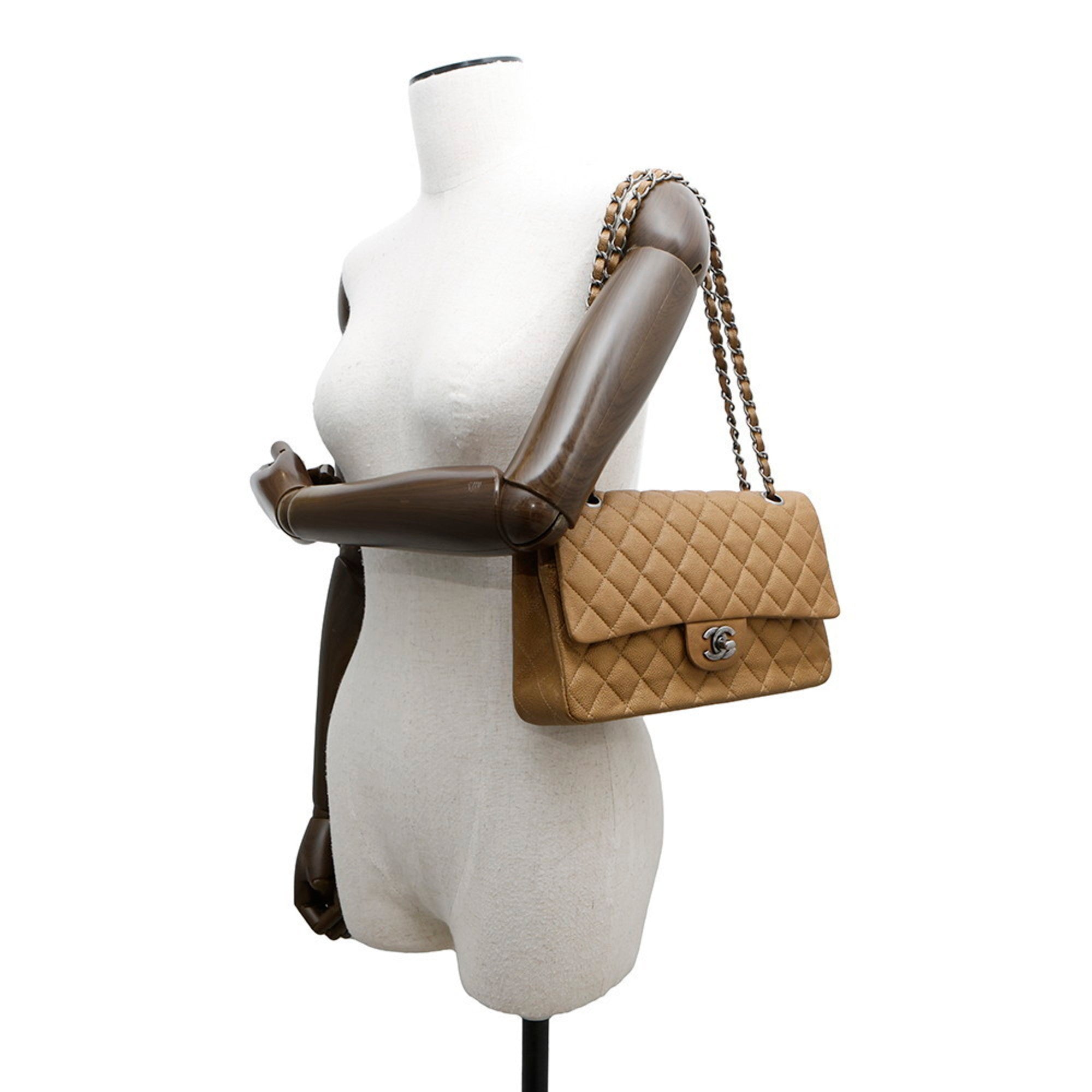 Chanel Matelasse Gold Grained Calfskin Shoulder Bag (Pre-Owned)