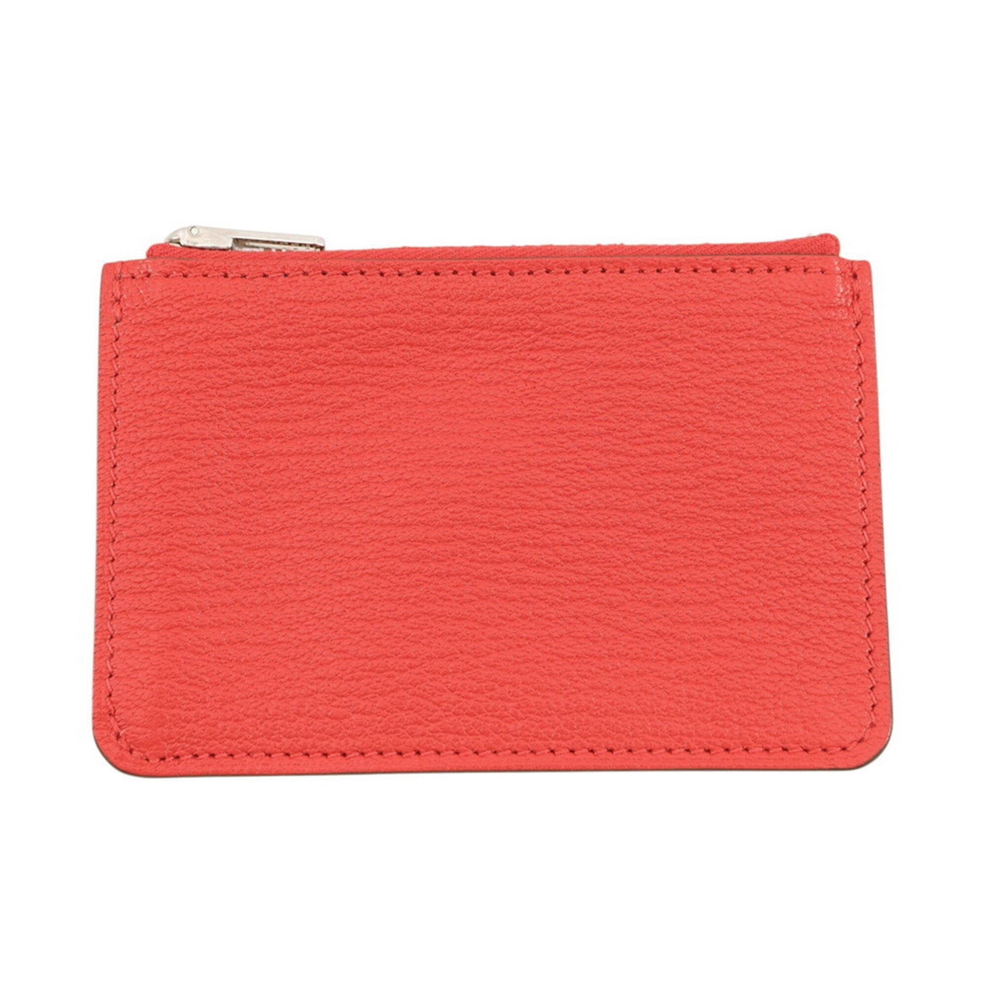 Hermes Red Color Chevre Myzore Leather Wallet (Bi-Fold) (Pre-Owned)
