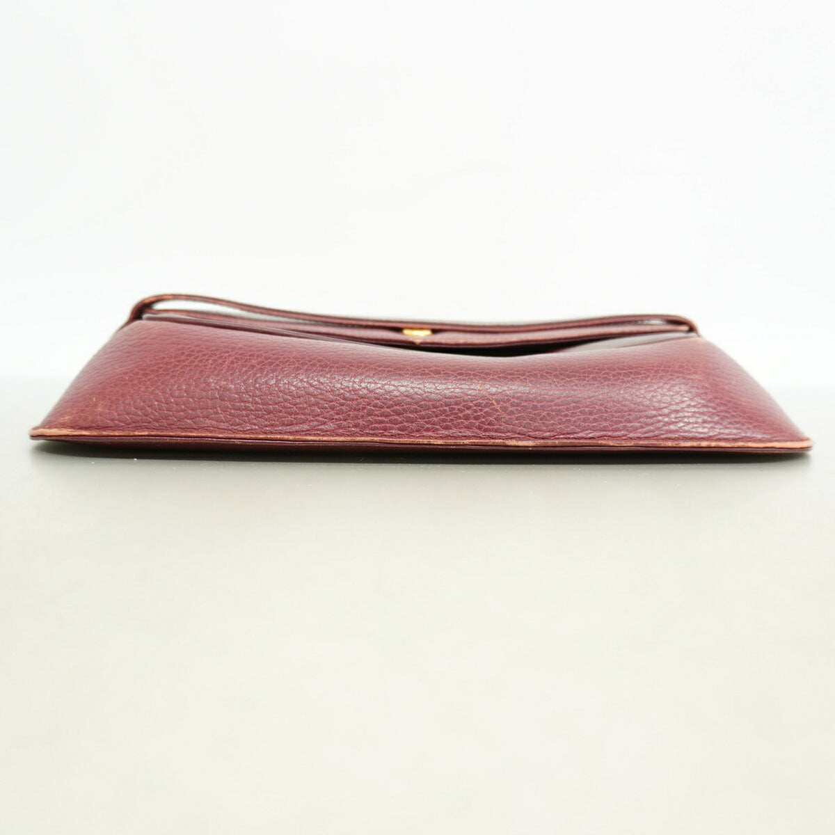 Cartier Bordeaux Leather Clutch Bag (Pre-Owned)