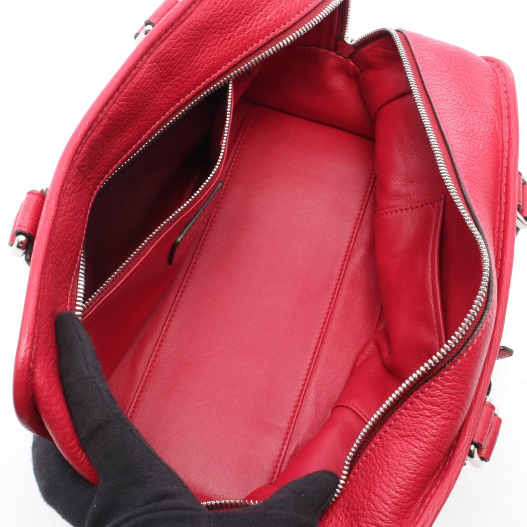 Loewe Red Color Leather Handbag (Pre-Owned)
