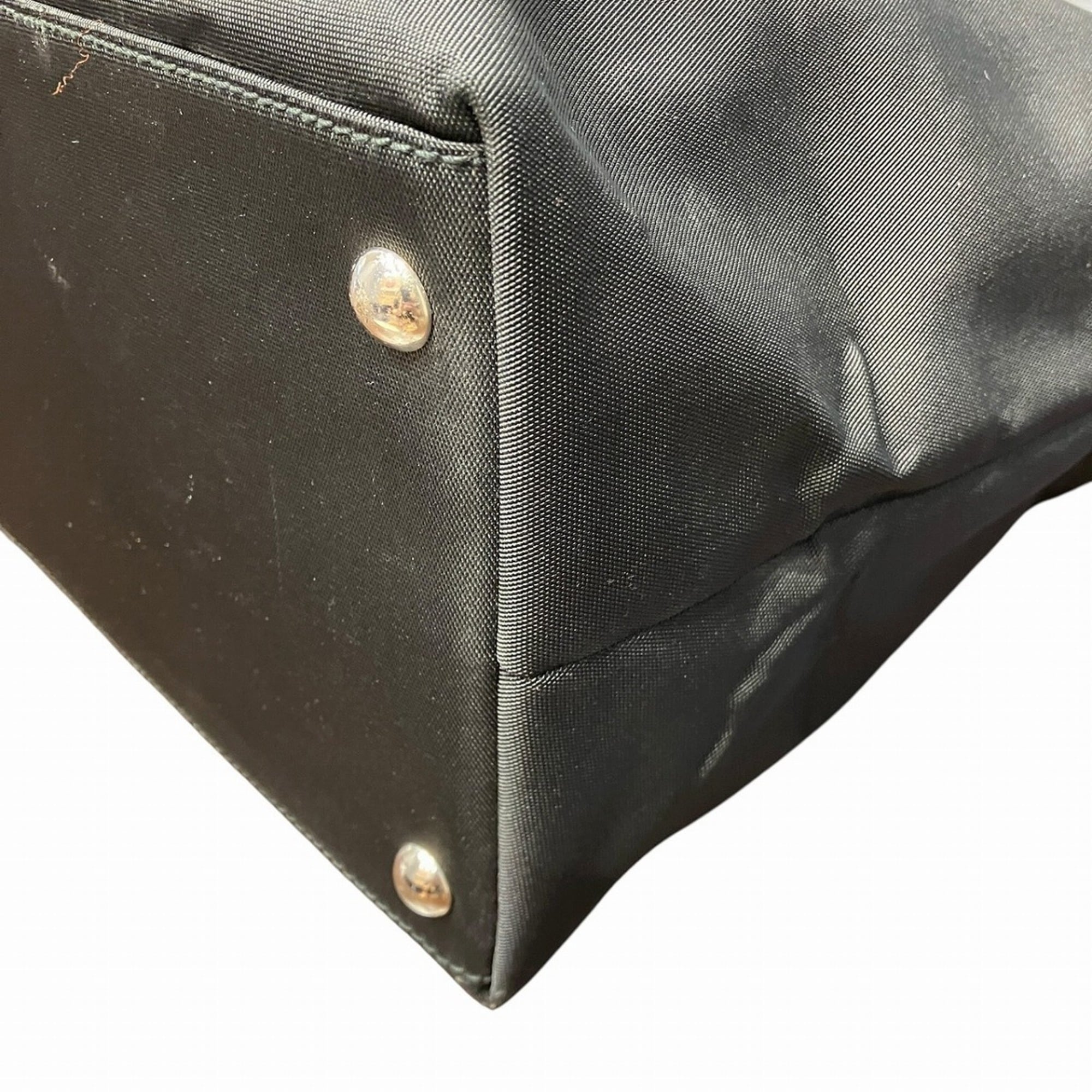 Gucci Black Canvas Leather Tote Bag (Pre-Owned)