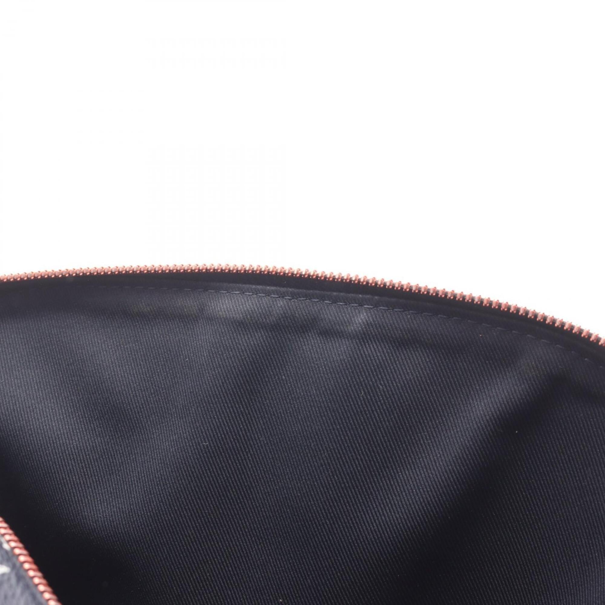 Louis Vuitton Black Red Color White Coated Canvas Leather Backpack (Pre-Owned)